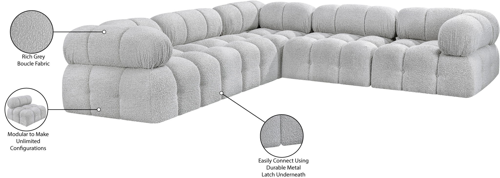 Ames - 5 Piece Modular Sectional