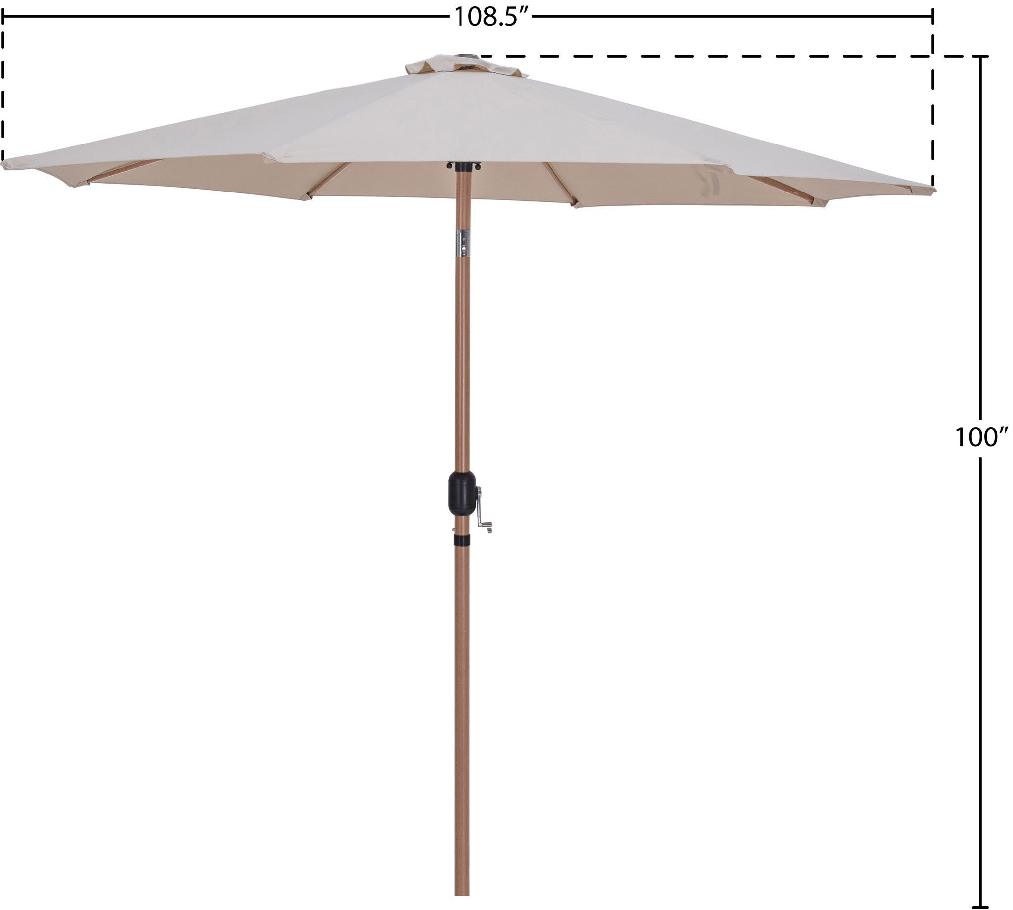 Fiji - Patio Umbrella With Teak Pole