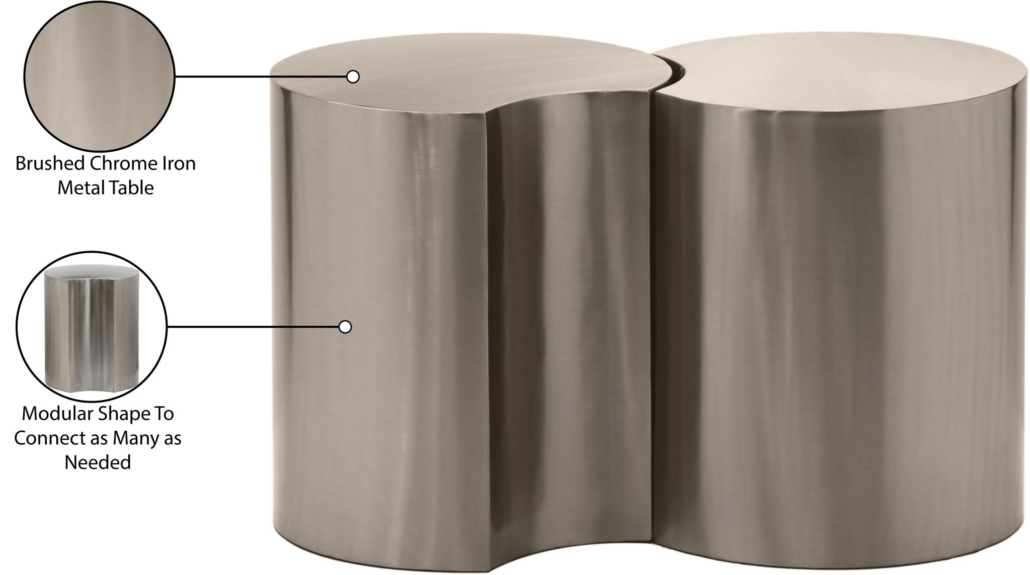 Dimple - 2 Piece Modular End Table