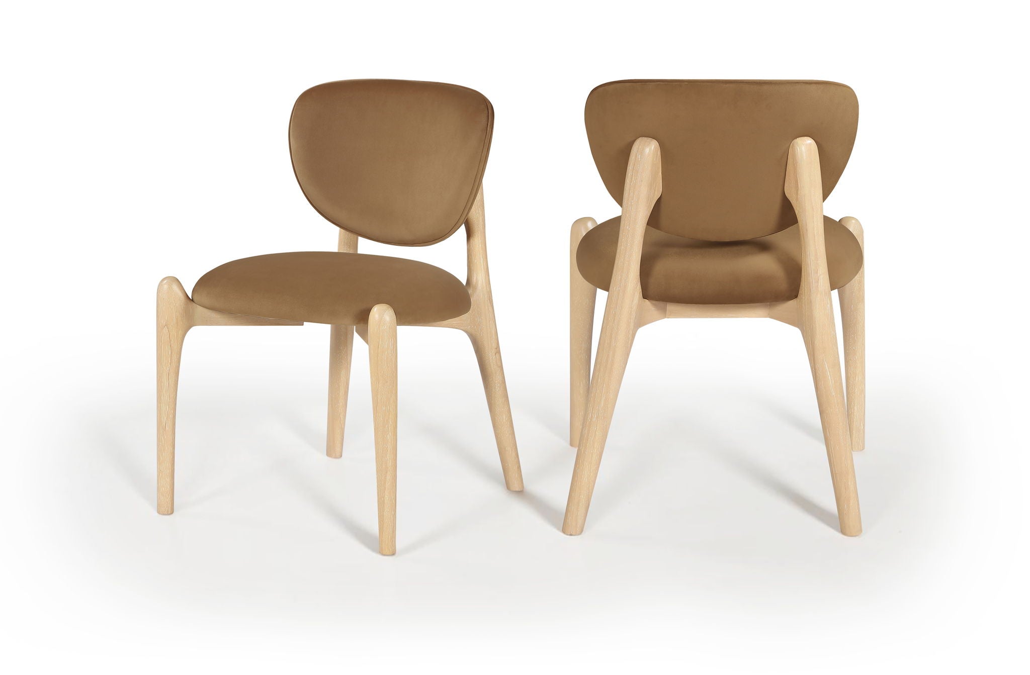 Velora - Upholstered Dining Chair (Set of 2) - Saddle / Natural