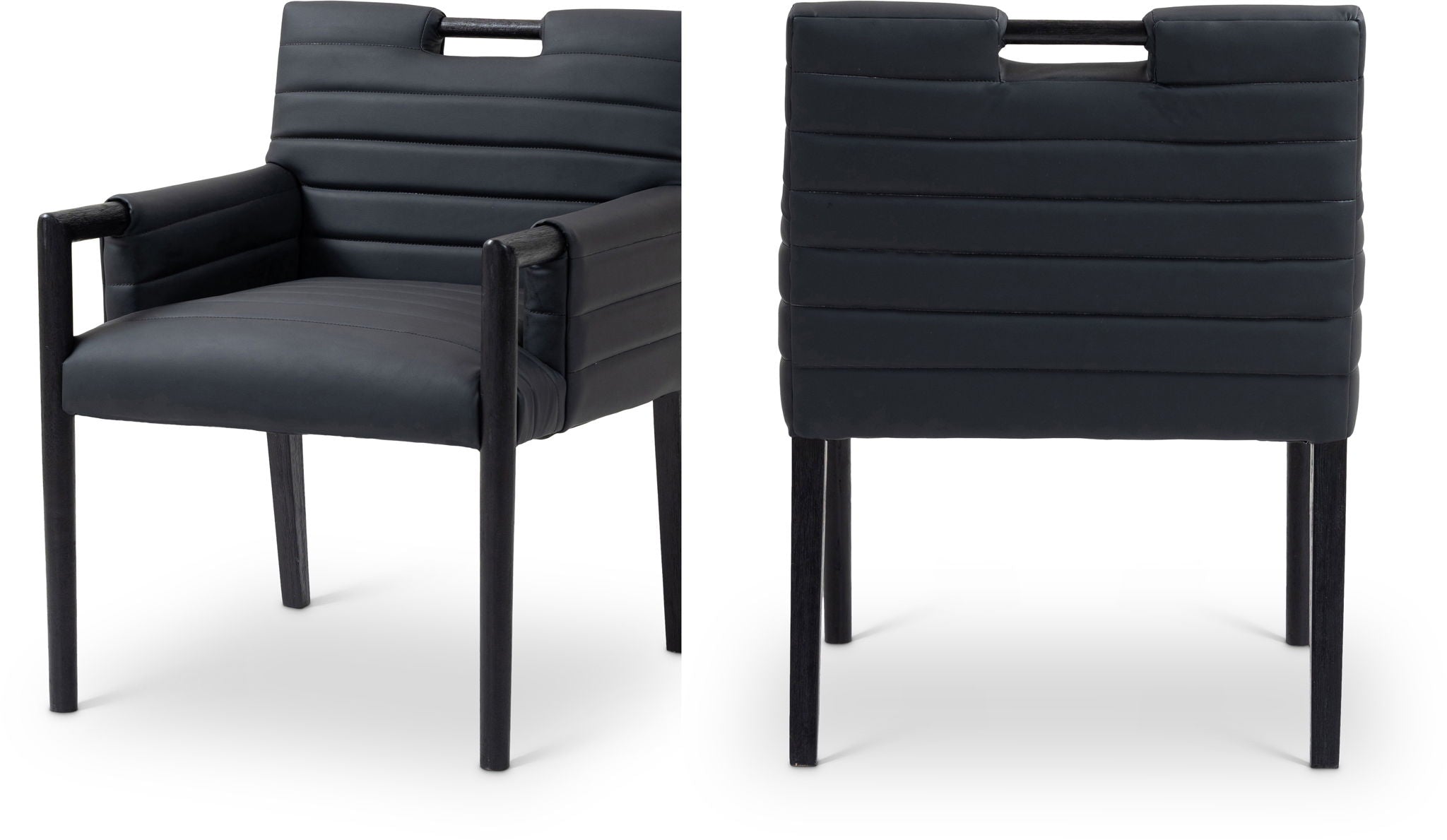 Aimee - Dining Arm Chair - Black Legs