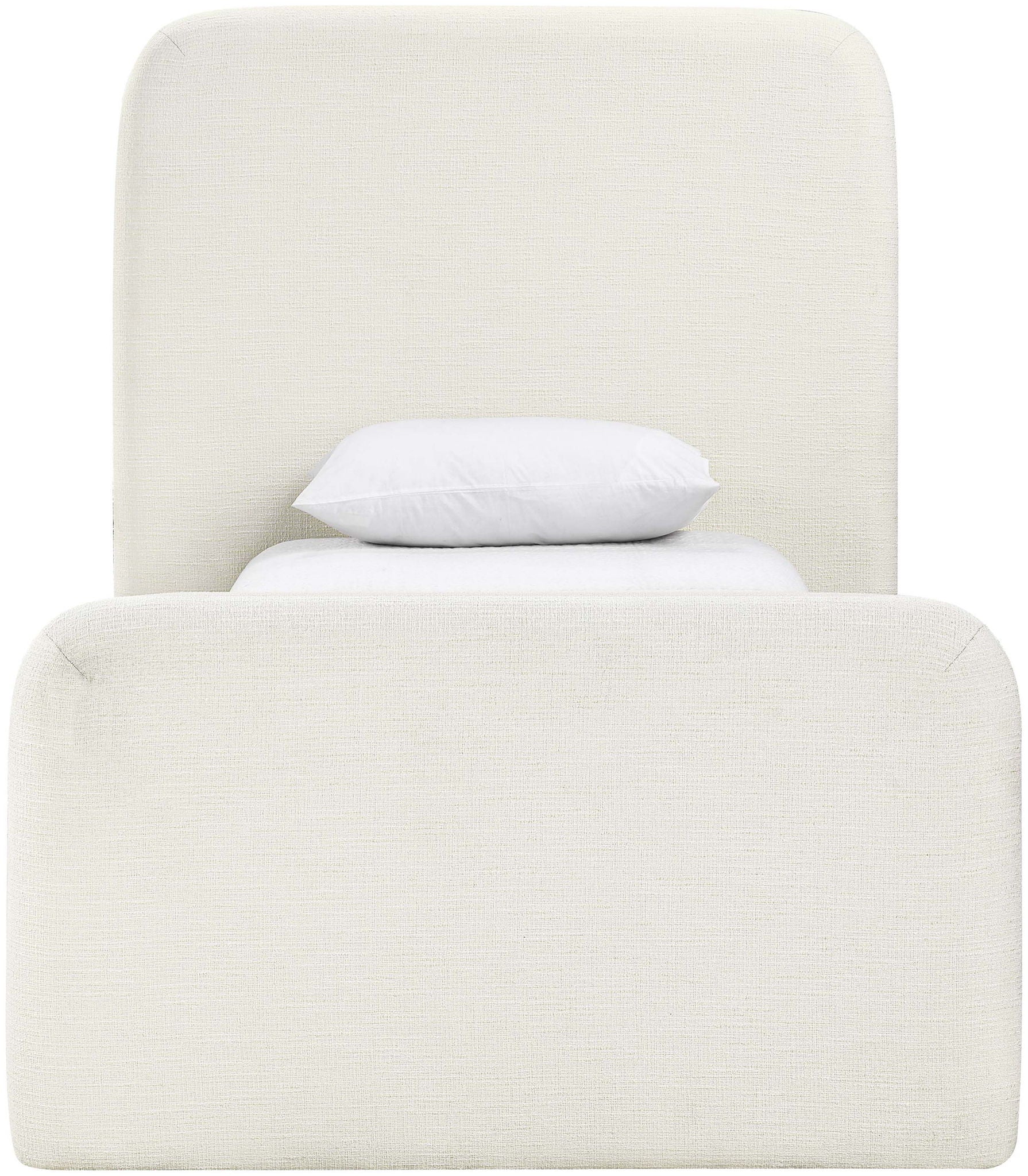 Fira - Linen Textured Fabric Upholstered Bed