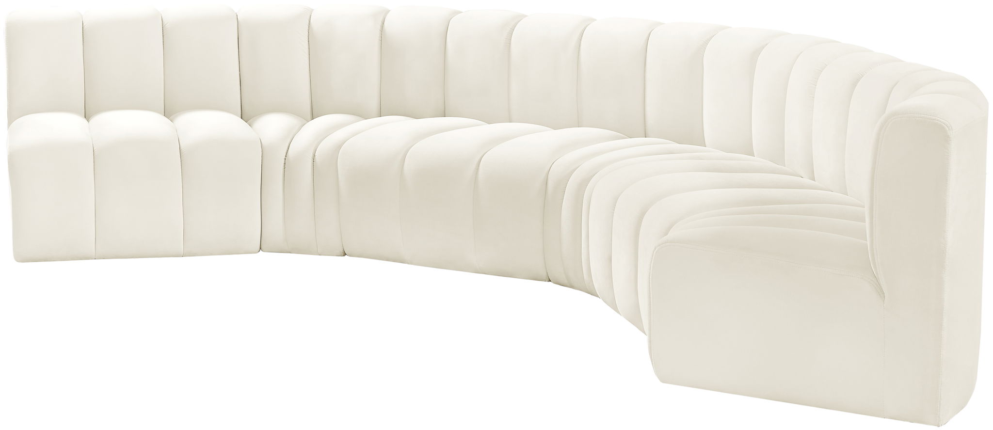 Arc - Velvet 6 Piece U-Shaped Modular Sofa