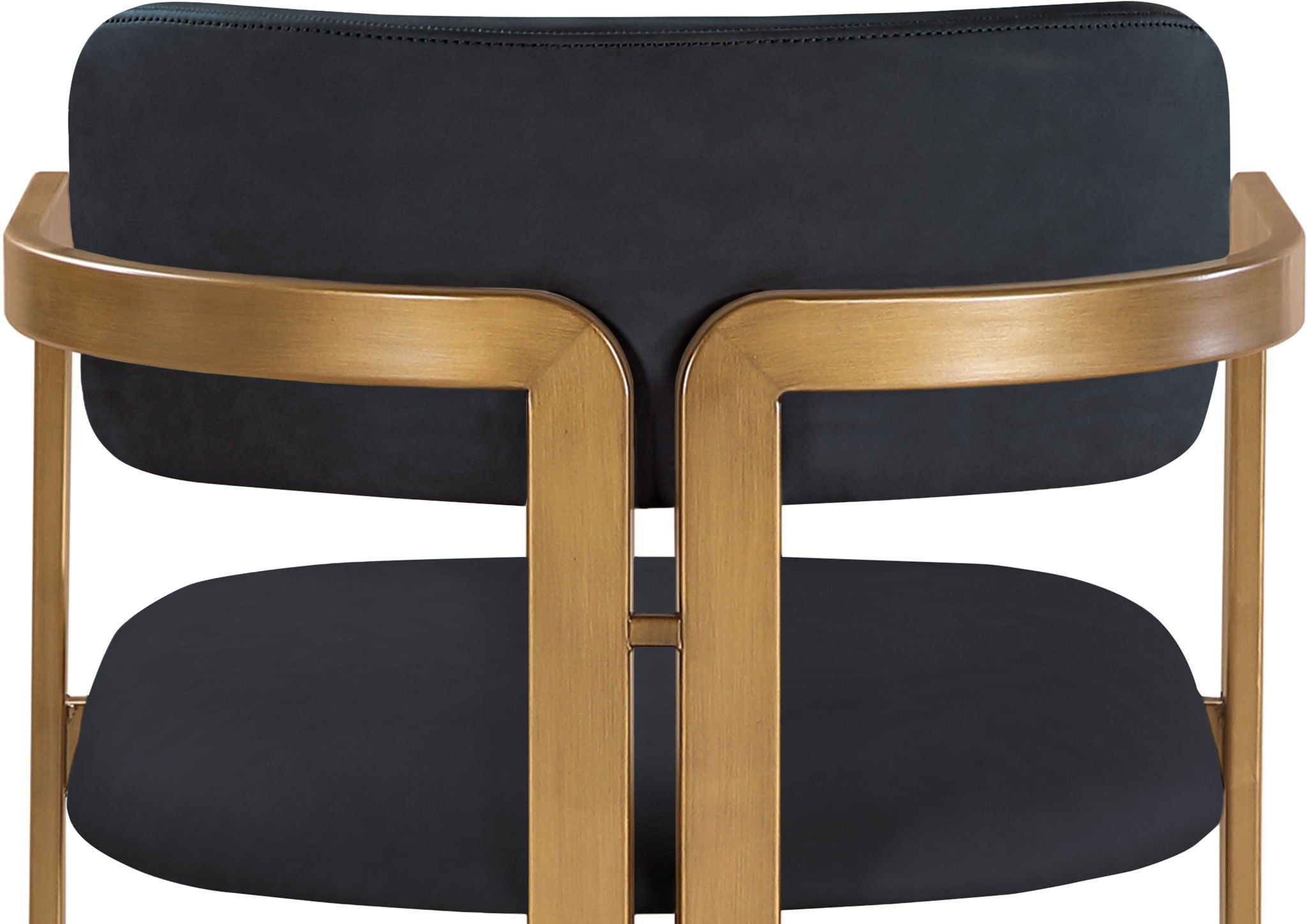 Aurum - Vegan Leather Upholstered Counter Stool With Brushed Brass Base