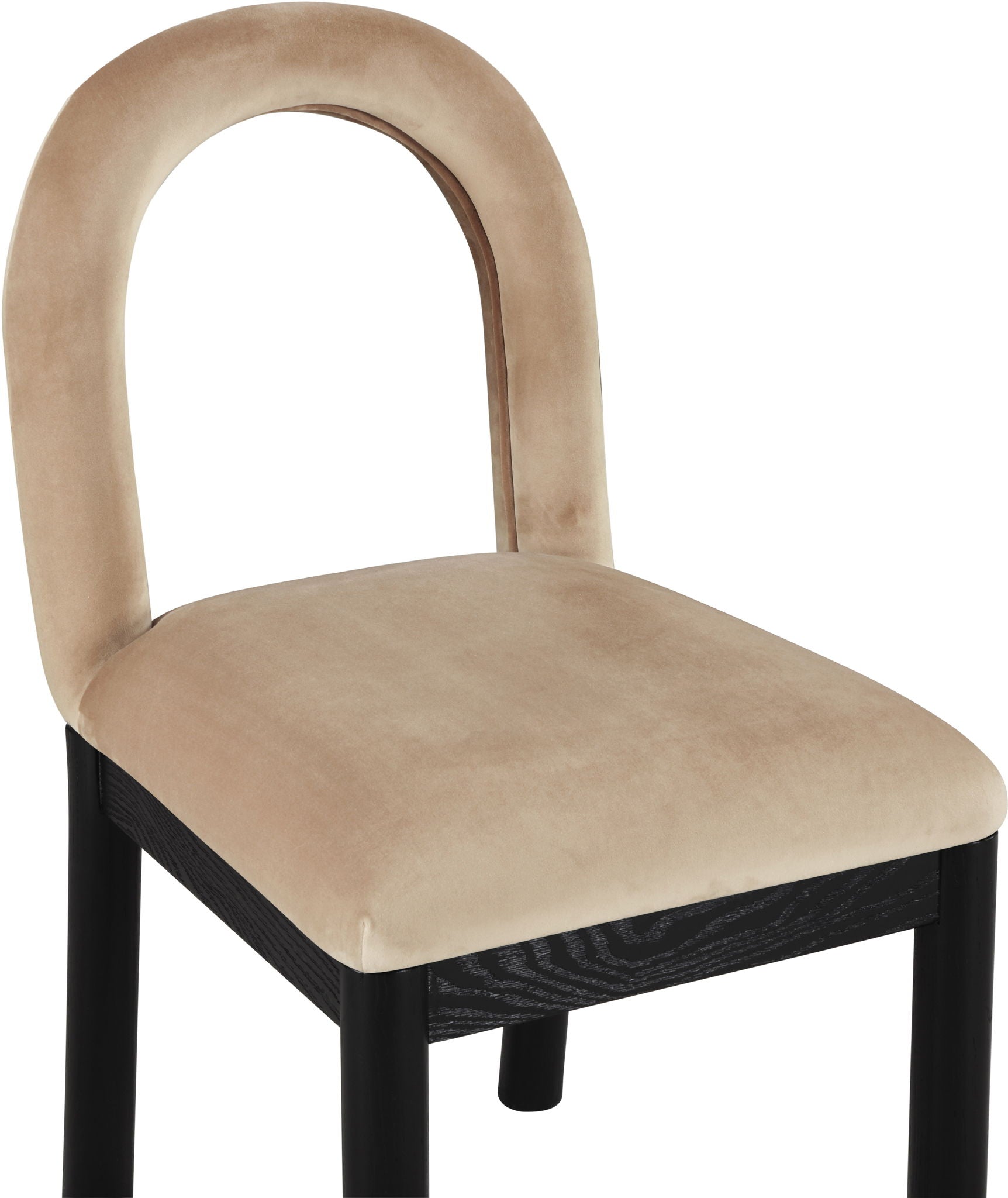 Conrad - Velvet Dining Chair With Black Legs