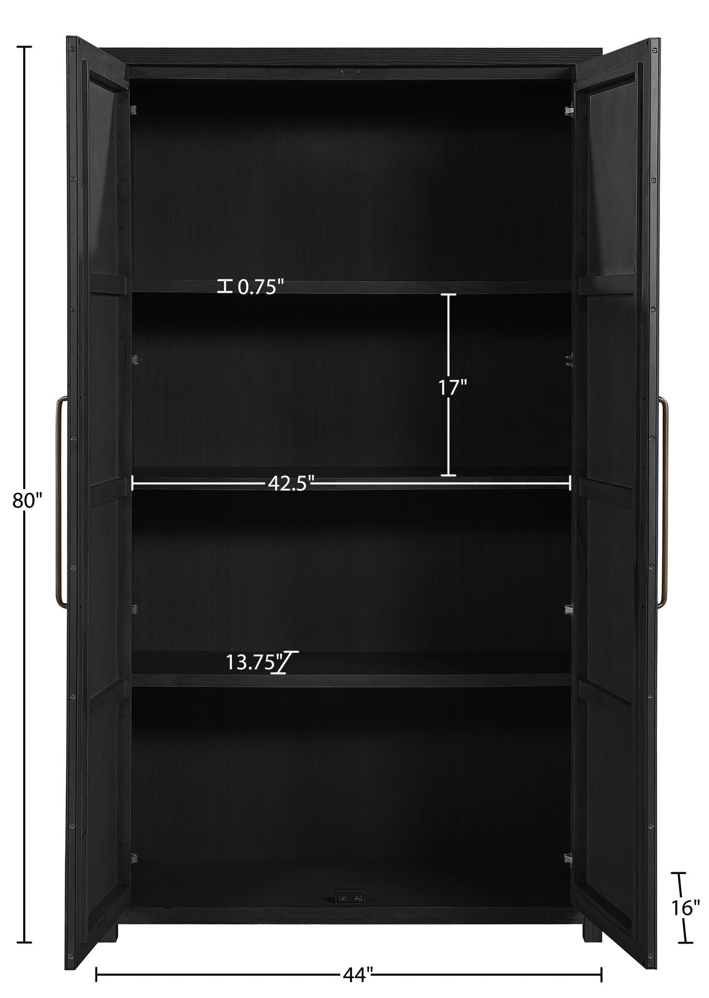 Vana - Solid Wood, Oak Veneer And Stainless Steel Storage Cabinet
