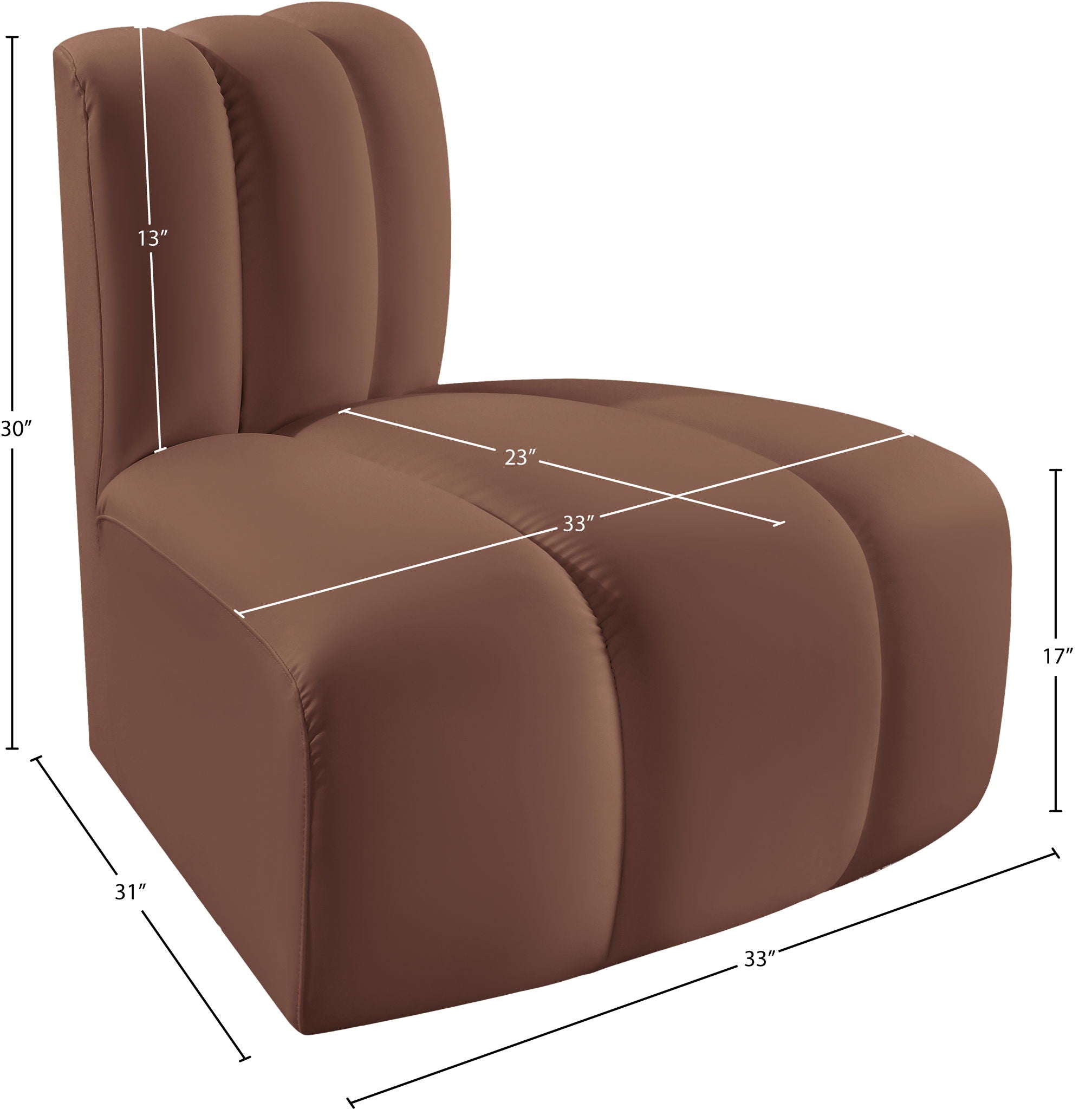 Arc - Faux Leather Reverse Corner Chair