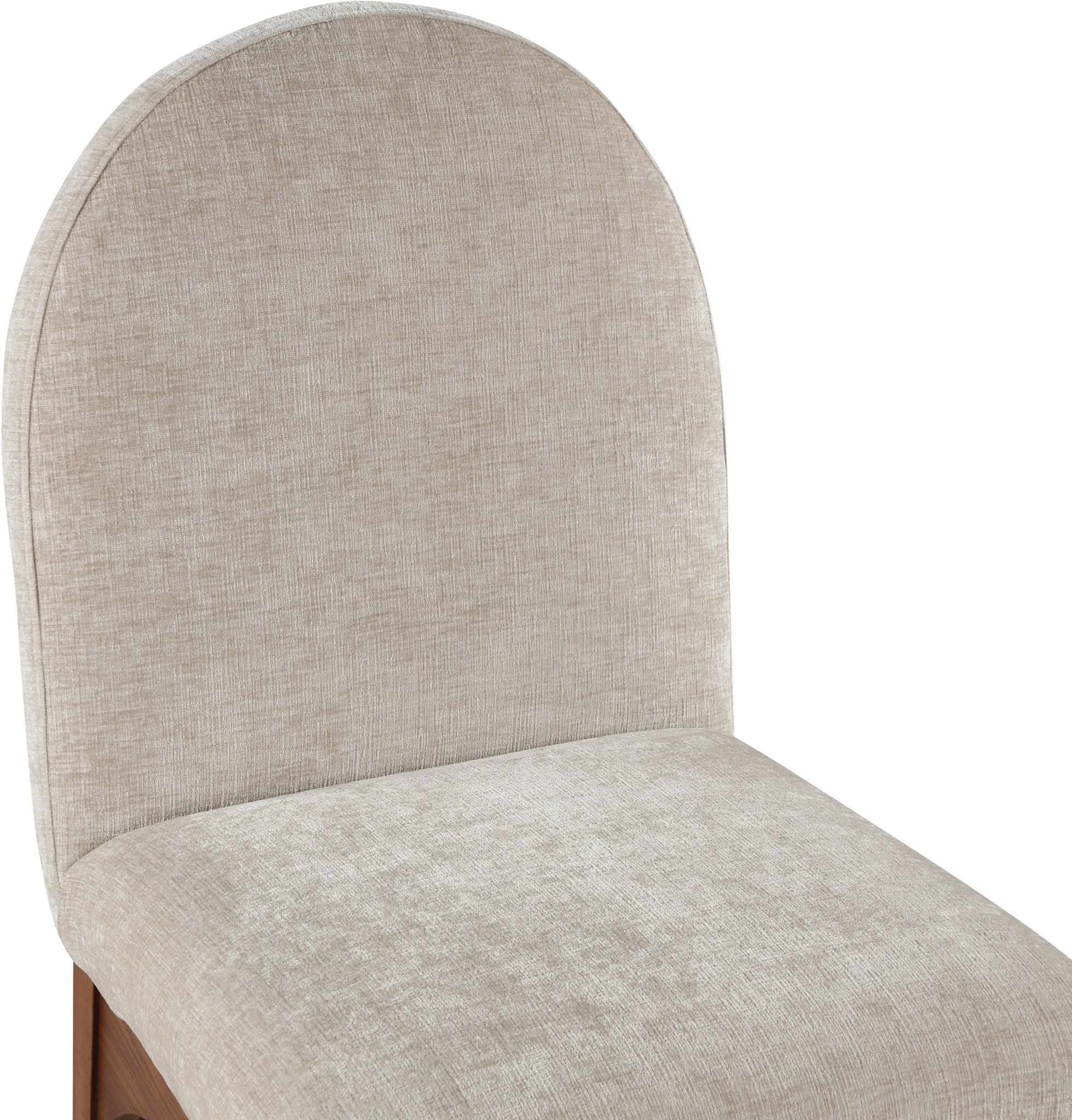 Waldorf - Chenille Dining Side Chair With Brown Legs