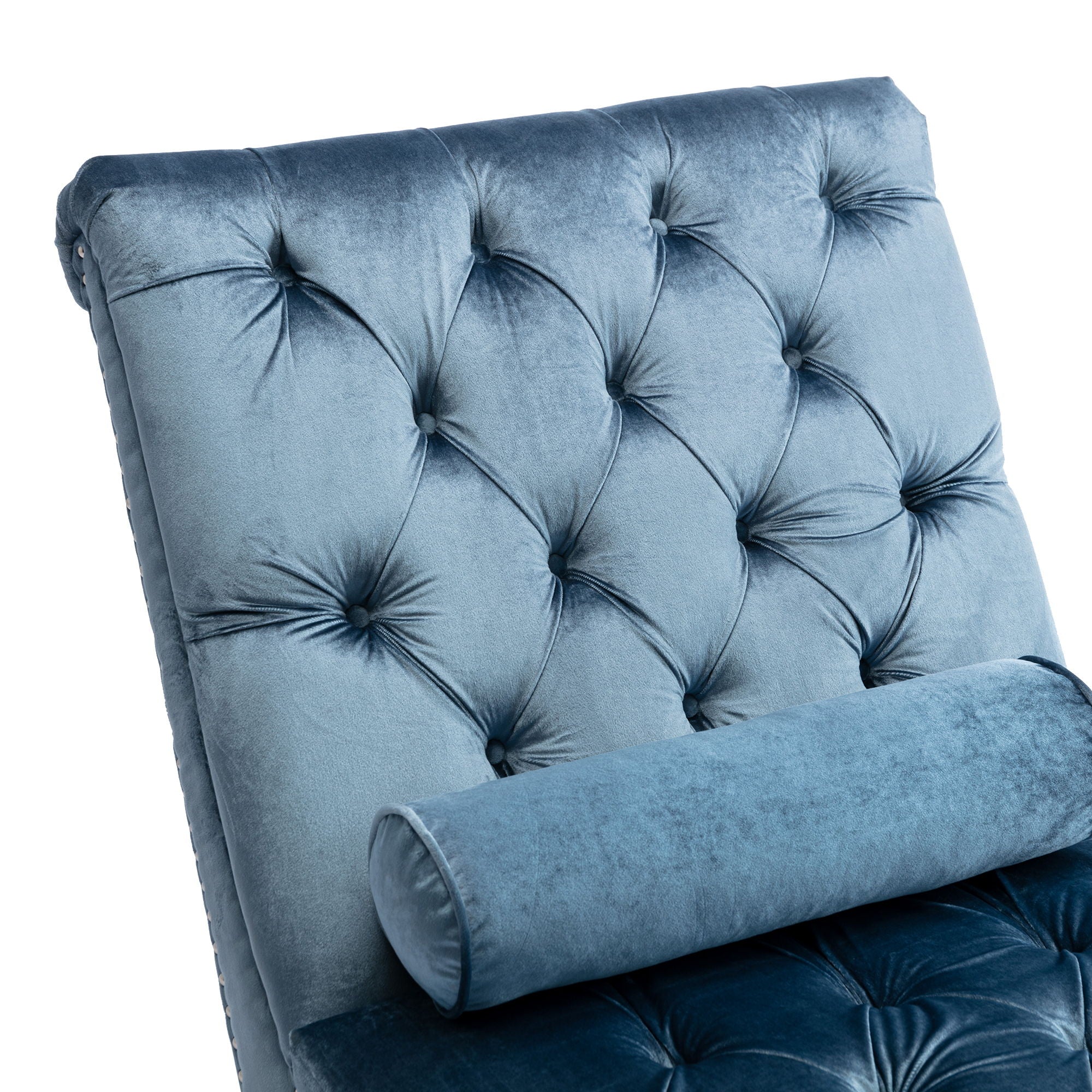 Chaise Lounge Indoor, Button Tufted Upholstered Chaise Lounge Chair With Pillow