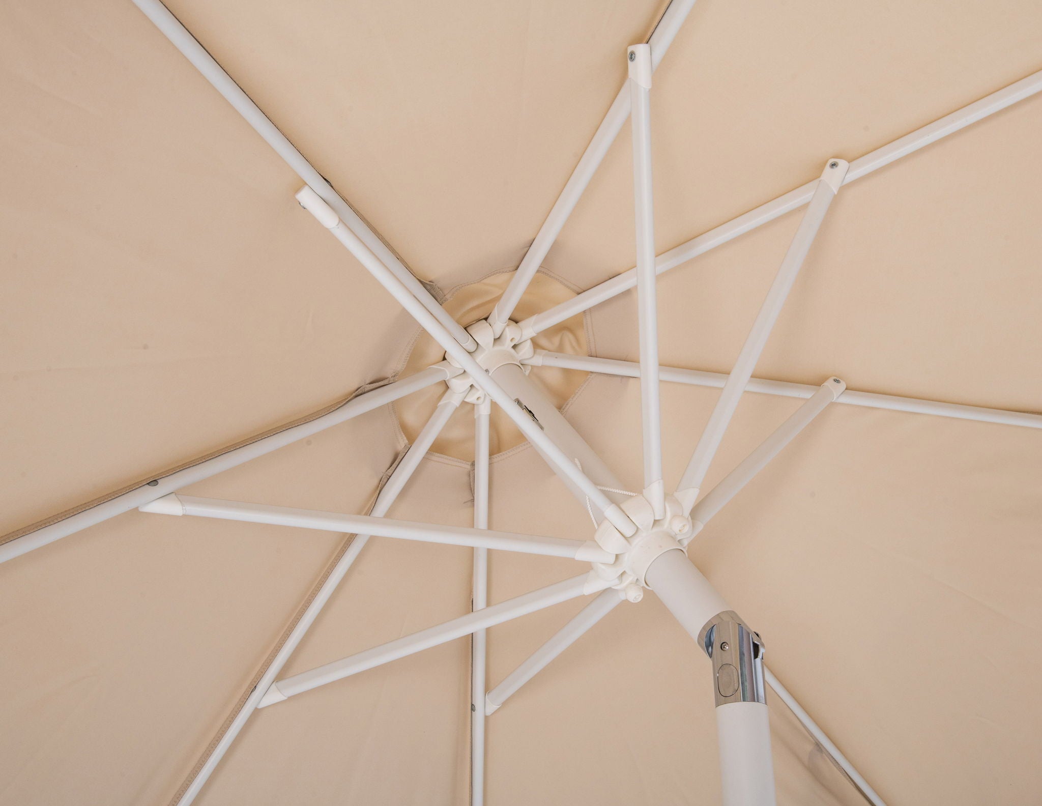 Amalfi - Patio Umbrella - Black Base / White Pole