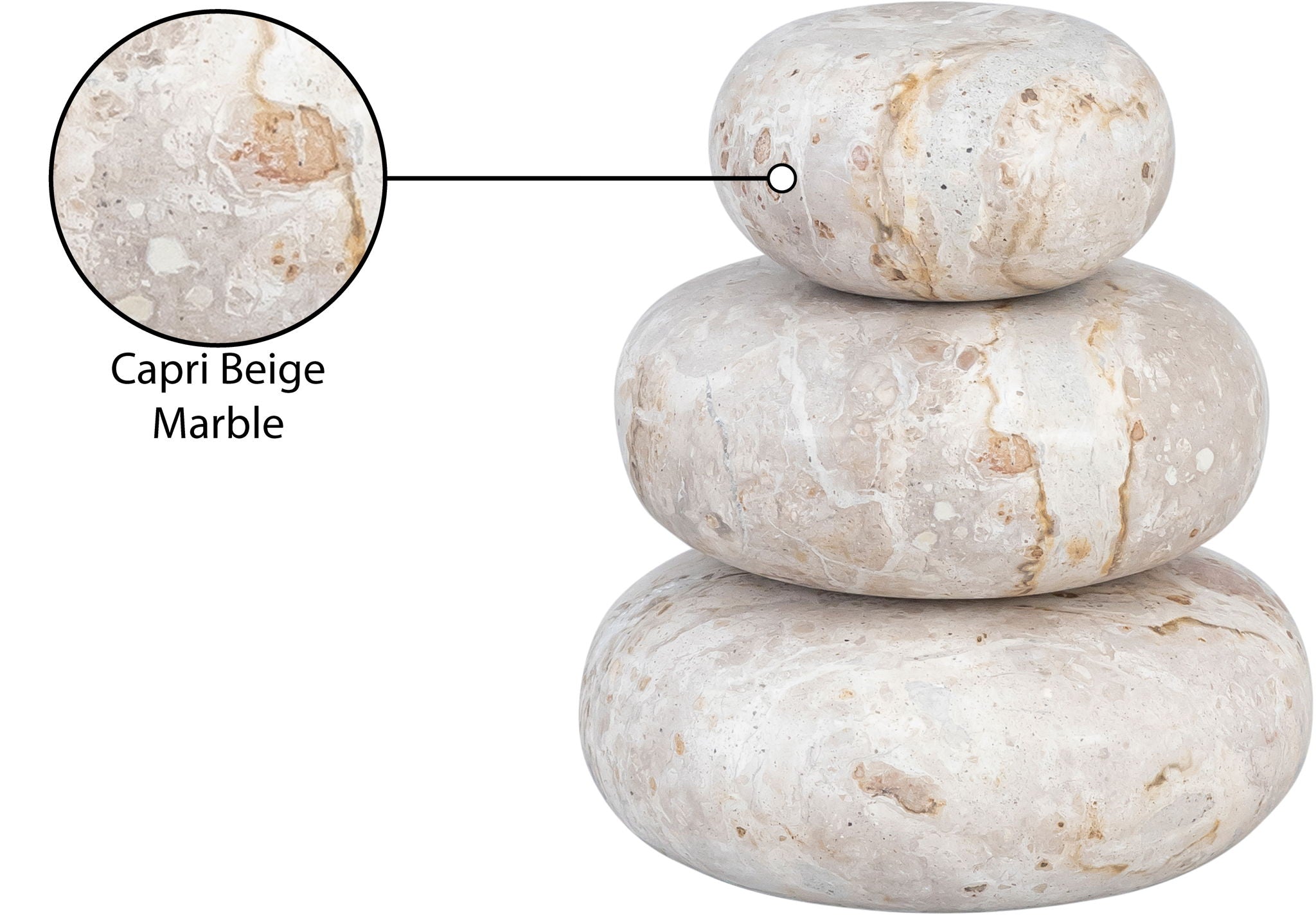 Pumpkin - 3 Piece Marble Decorative Object