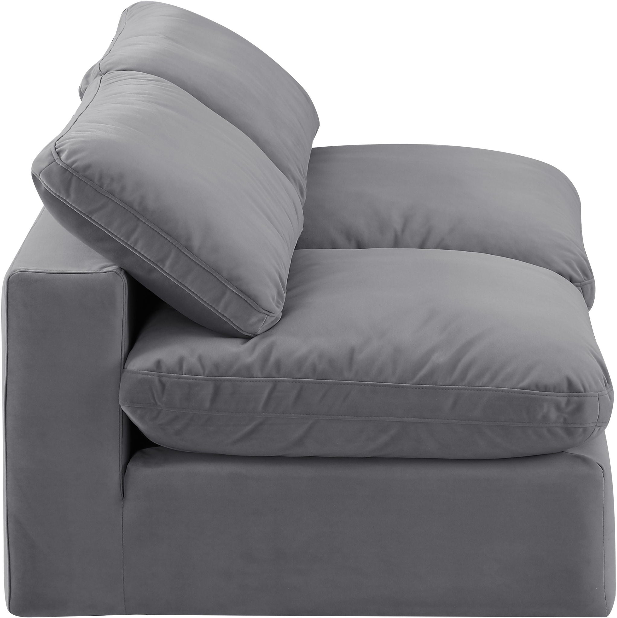 Comfy - Velvet Modular Armless Sofa 2 Seats