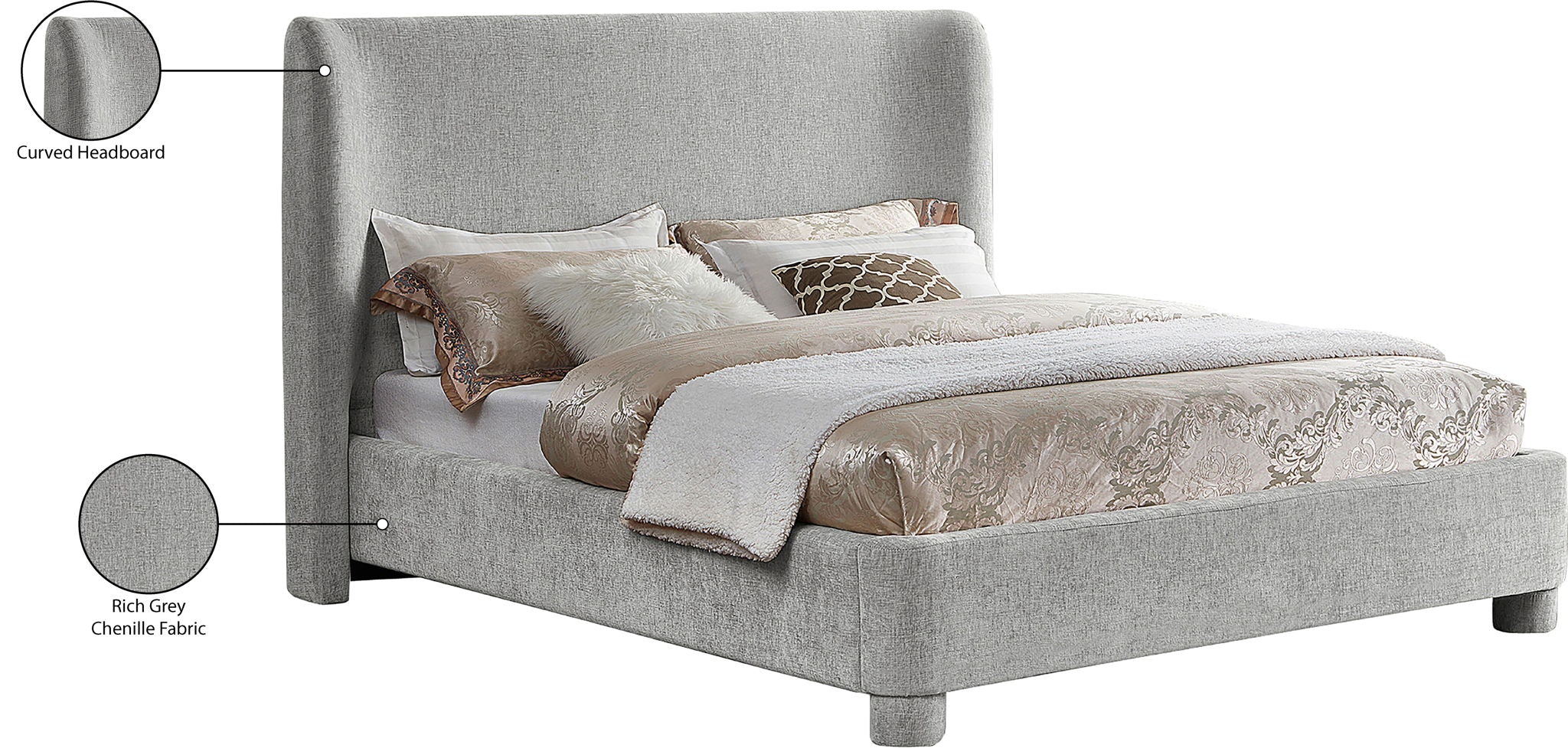 Penny - Chenille Fabric Bed