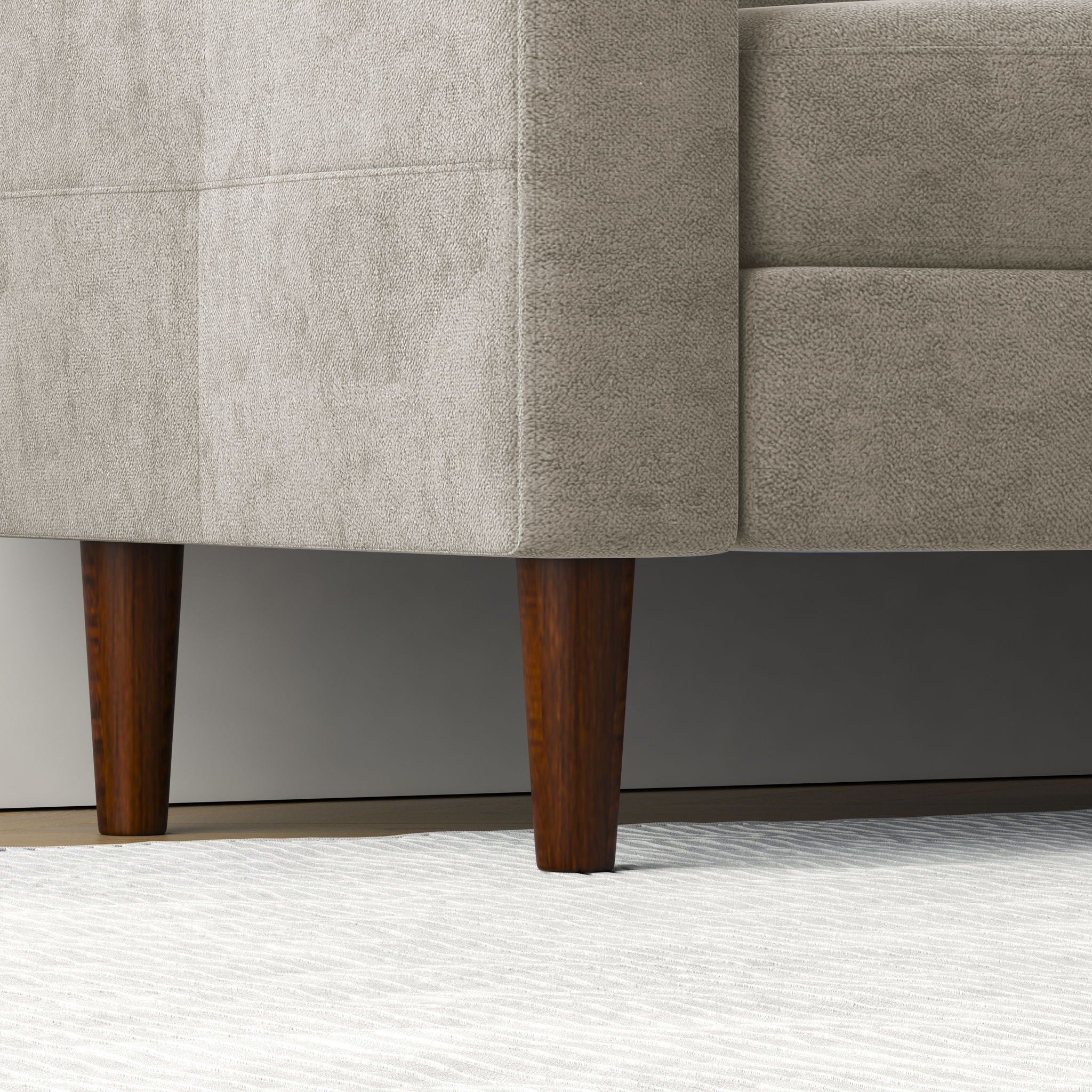 3 Seater Convertible Combination L Shaped Sofa With Footstools With Storage