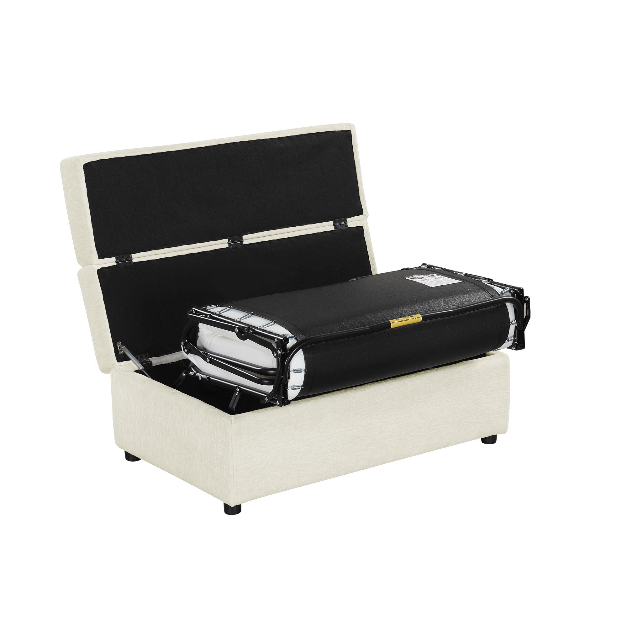 Twin Size Folding Ottoman Sleeper Bed With Mattress Convertible Guest Bed