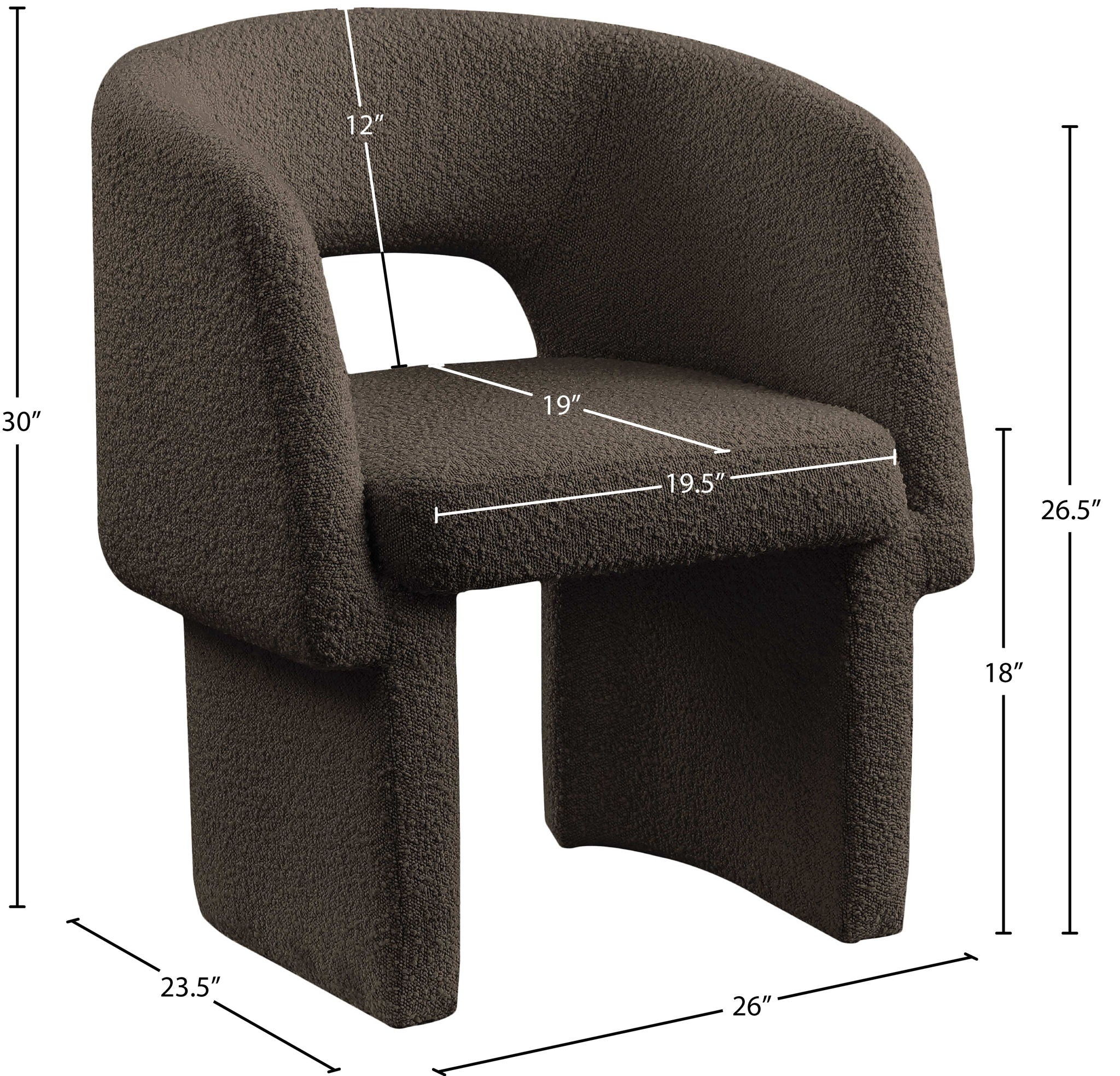 Emmet - Boucle Dining Chair / Accent Chair