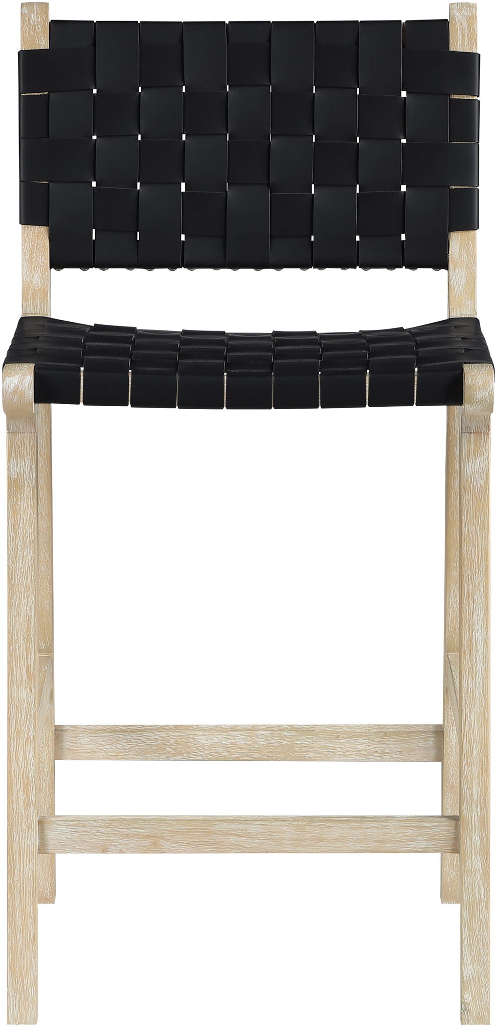 Entwine - Vegan Leather Upholstered Counter Stool - Painted Natural