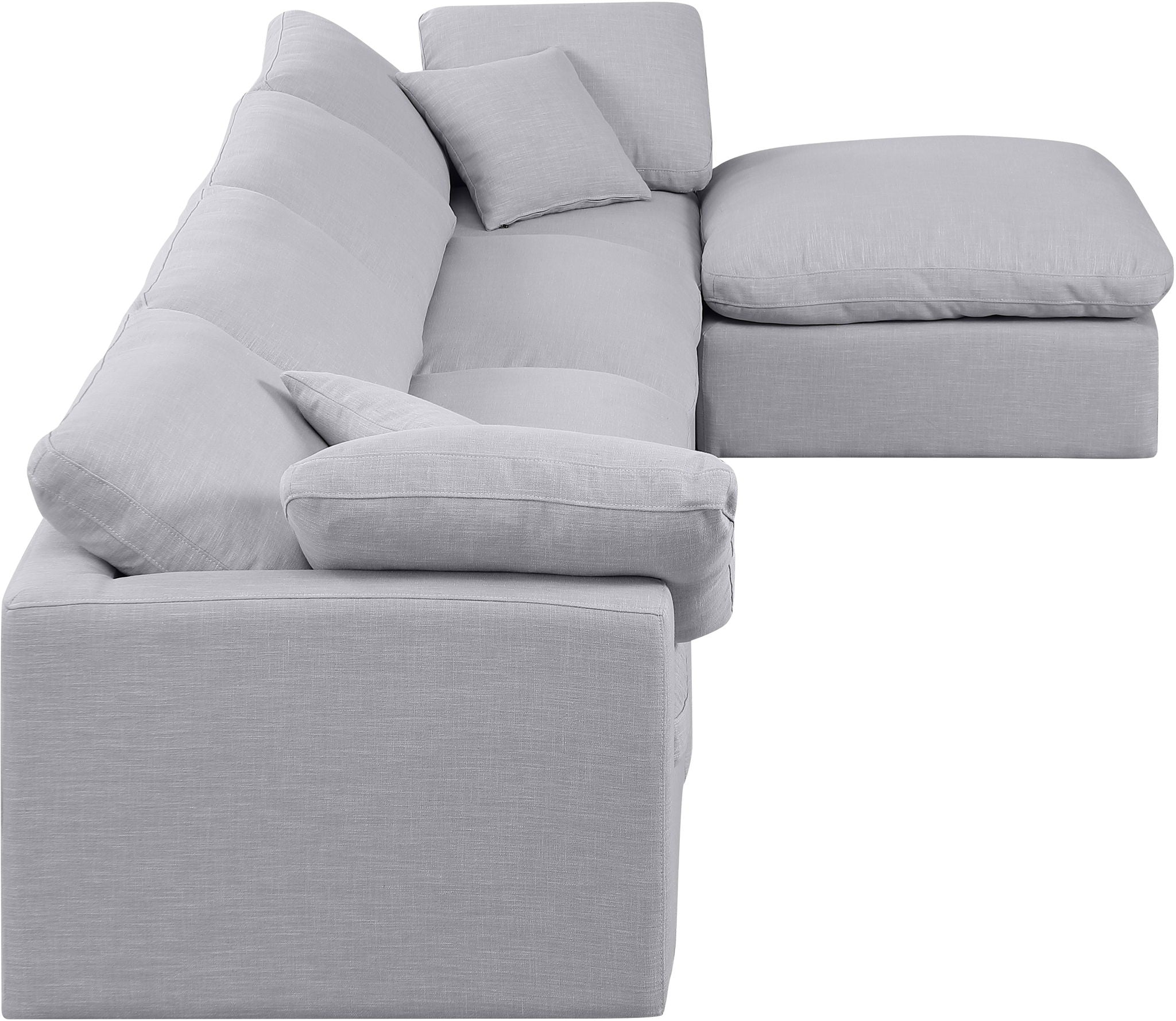 Indulge - Linen 5 Piece Modular Sectional With Chaise