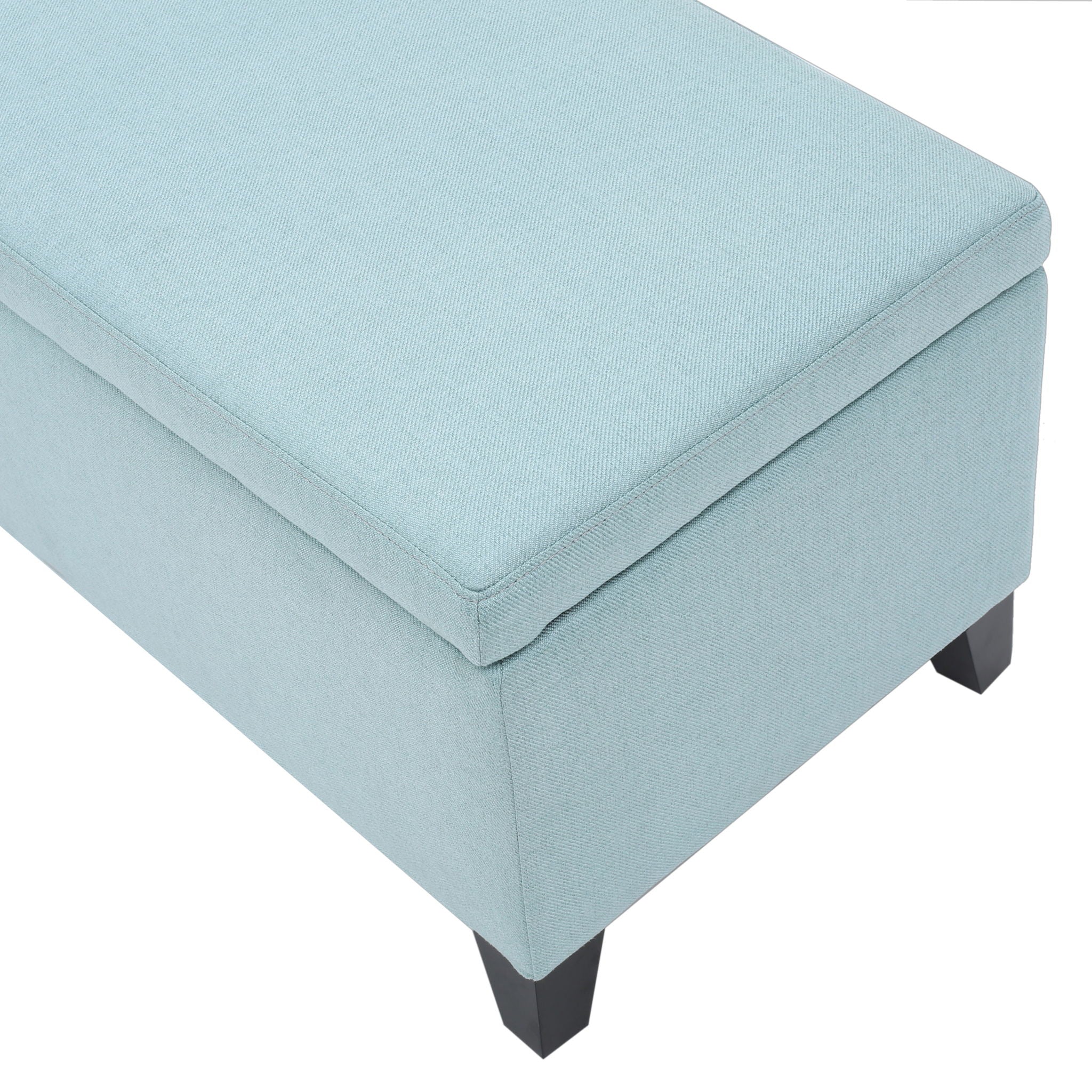 Contemporary Storage Ottoman Bench With Upholstery