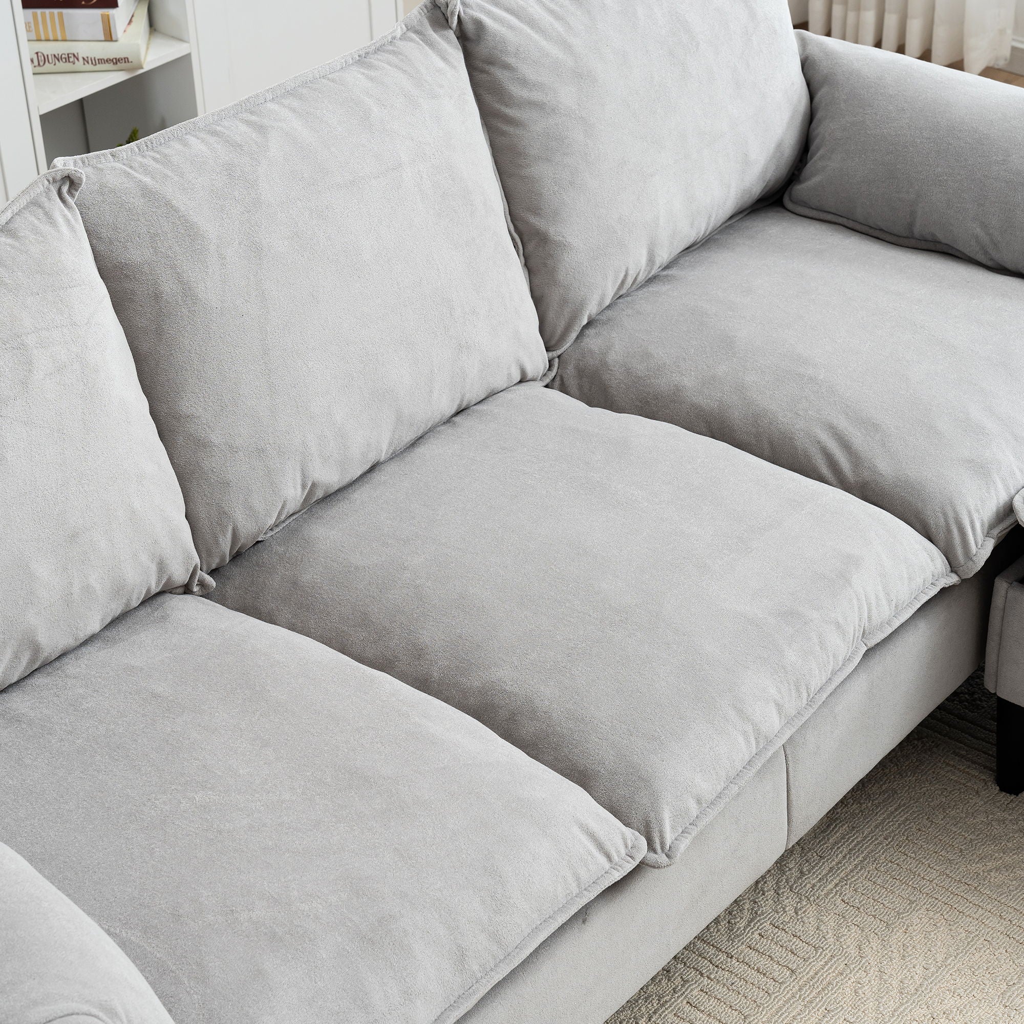 Convertible Combination Sofa With Footstools With Storage