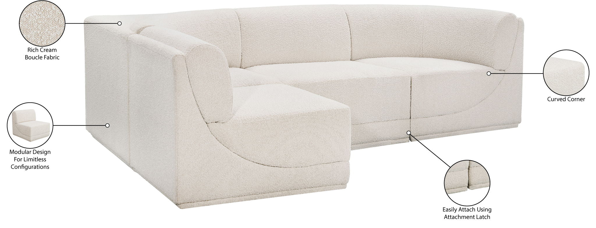 Ollie - 4 Piece Modular Sectional