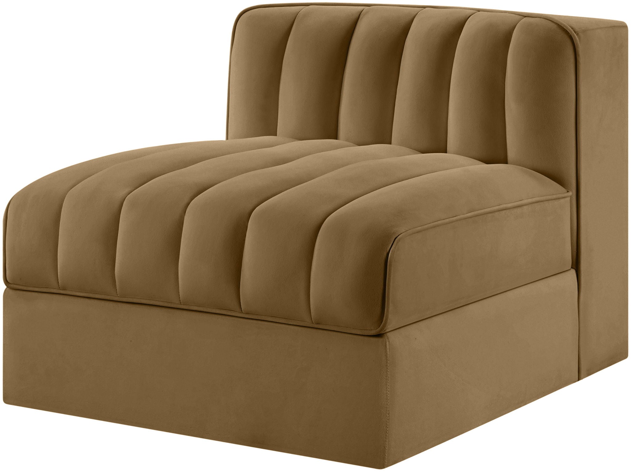 Rummi - Velvet Performance Fabric Upholstered Modular Armless Chair