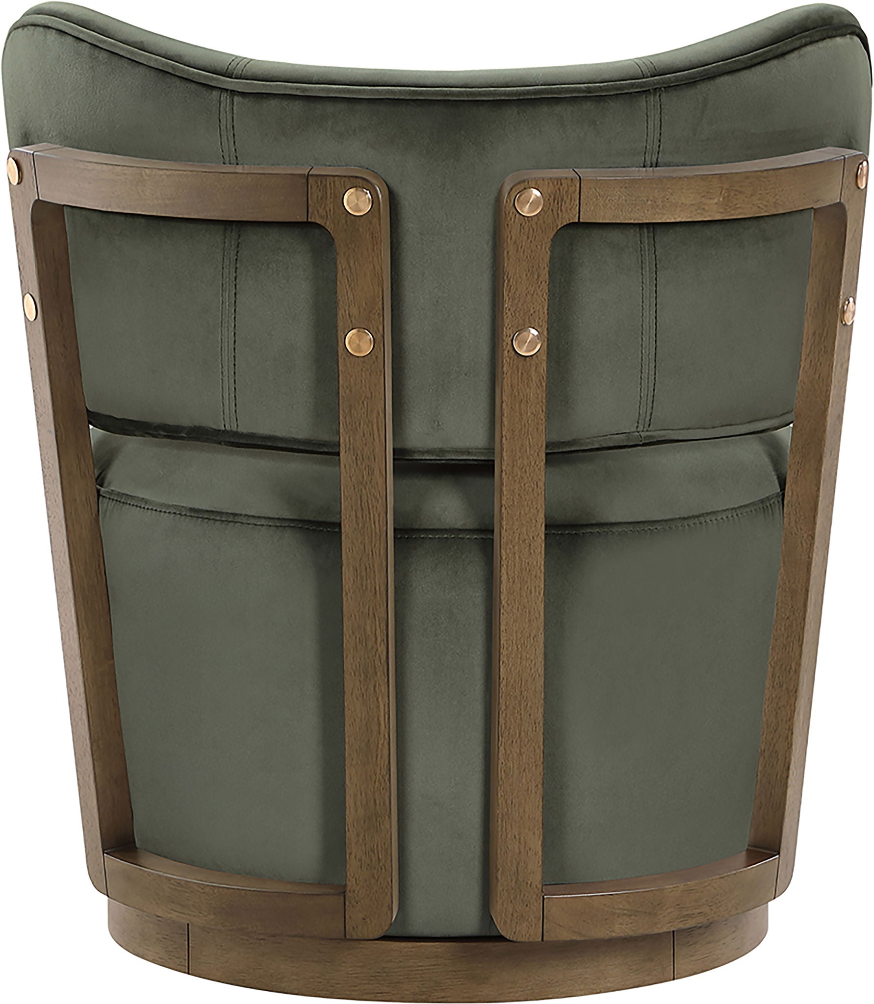 Elara - Velvet Upholstered Swivel Accent Chair - Stained Brown