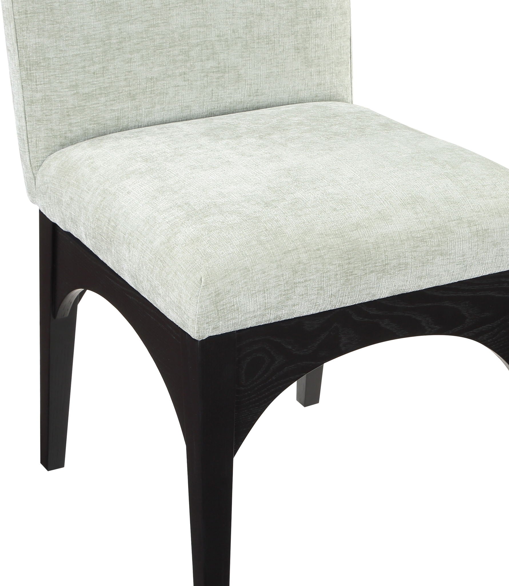 Waldorf - Chenille Dining Side Chair With Black Legs