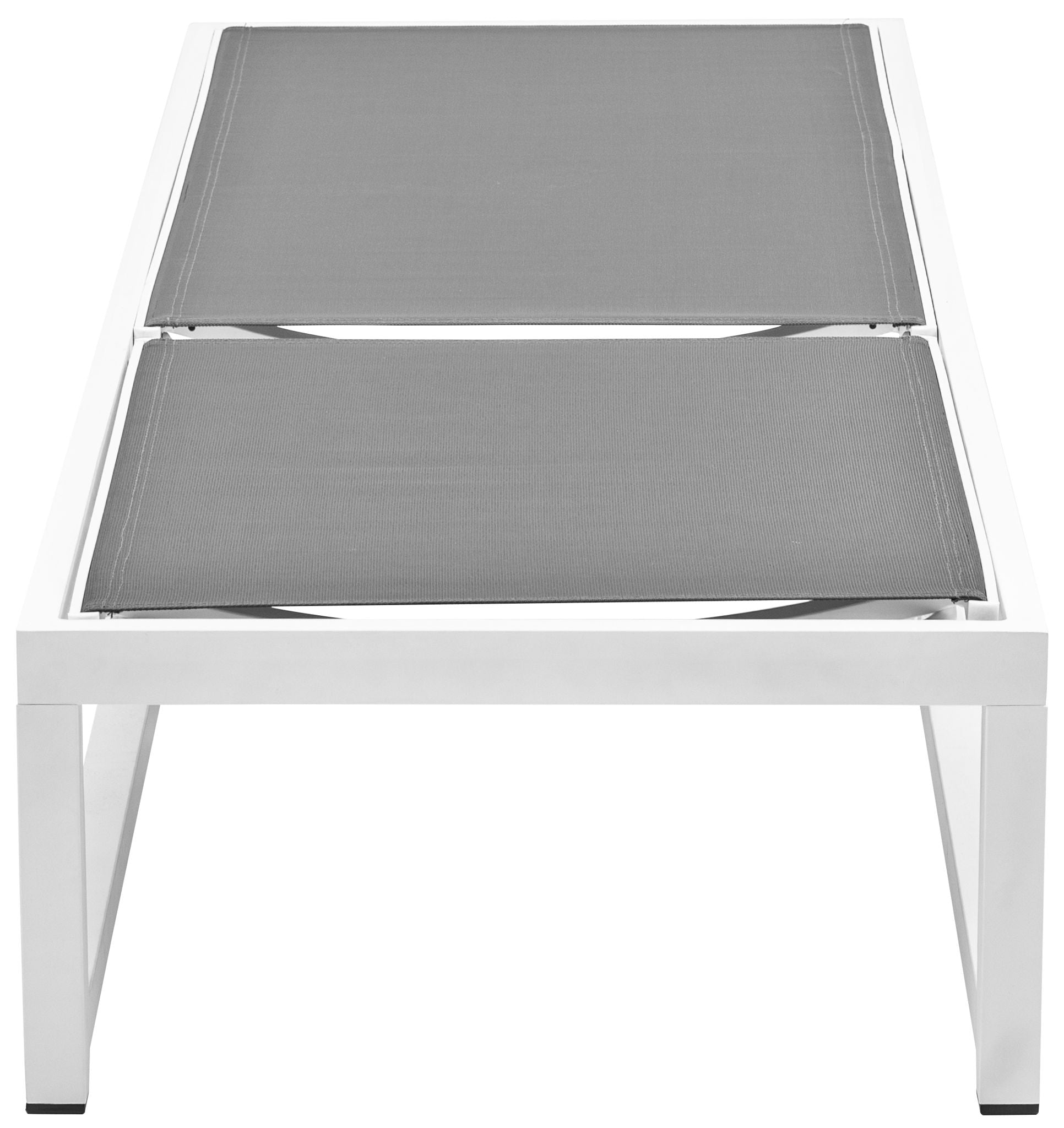 Maldives - Water Resistant Outdoor Patio Adjustable Sun Chaise Lounge Chair With White Base