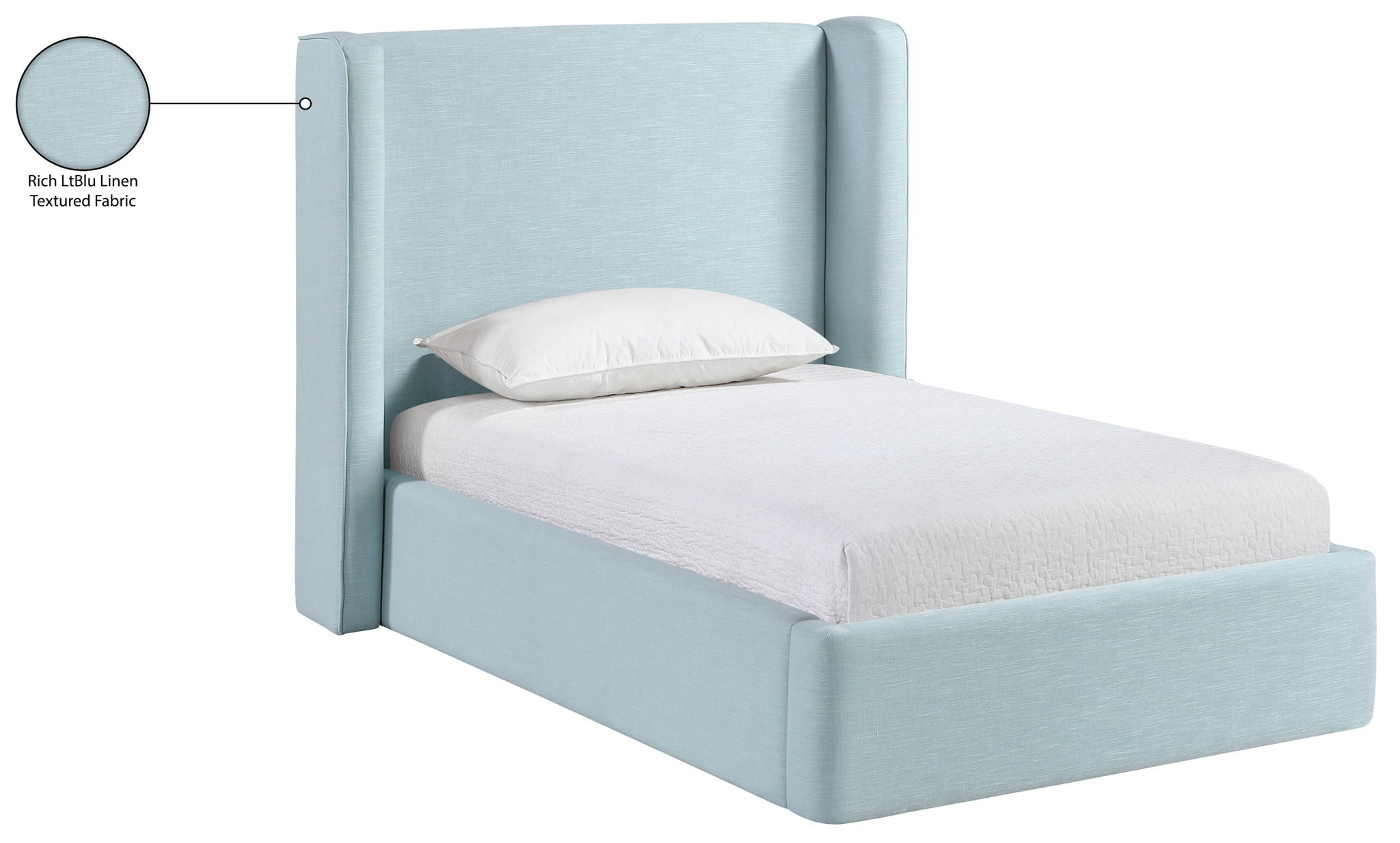 Kendall - Linen Textured Fabric Upholstered Bed