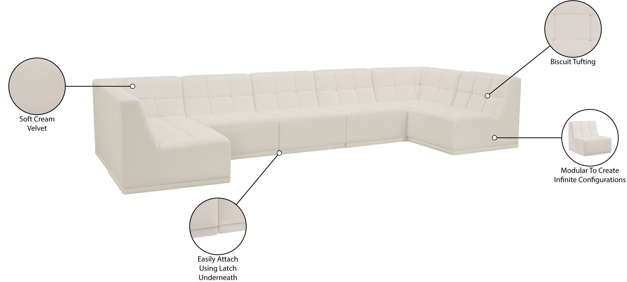 Relax - 7 Piece Modular Sectional