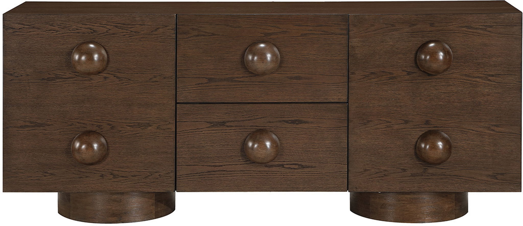 Bubble - Rubberwood with Oak Veneer Sideboard / Buffet