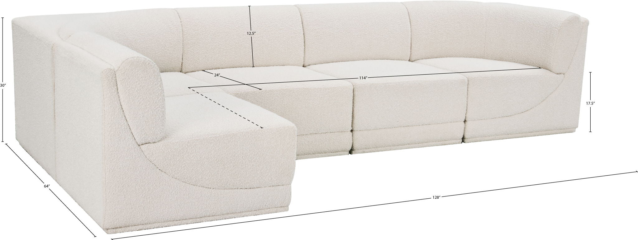 Ollie - 5 Piece Modular Sectional