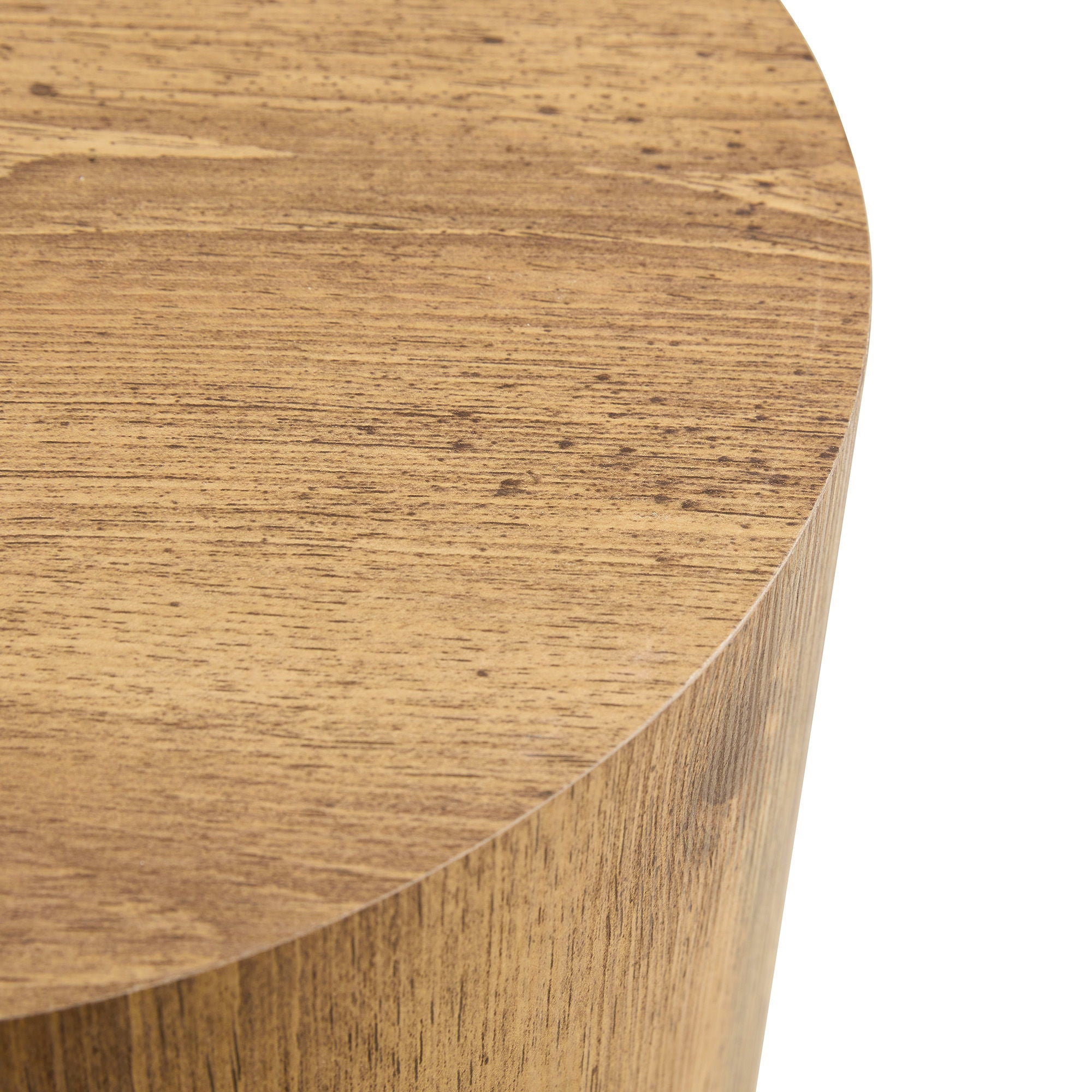 Cylindrical End Coffee Table, Living Room Furniture - Wood