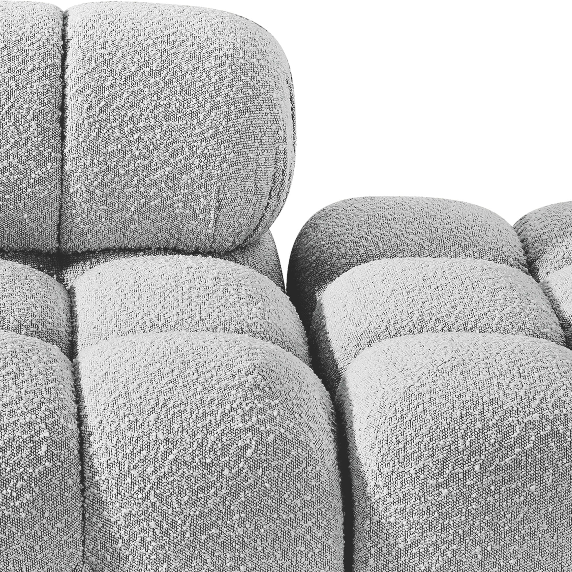 Ames - 5 Piece Boucle Upholstered Modular Sofa With 2 Armless Seats