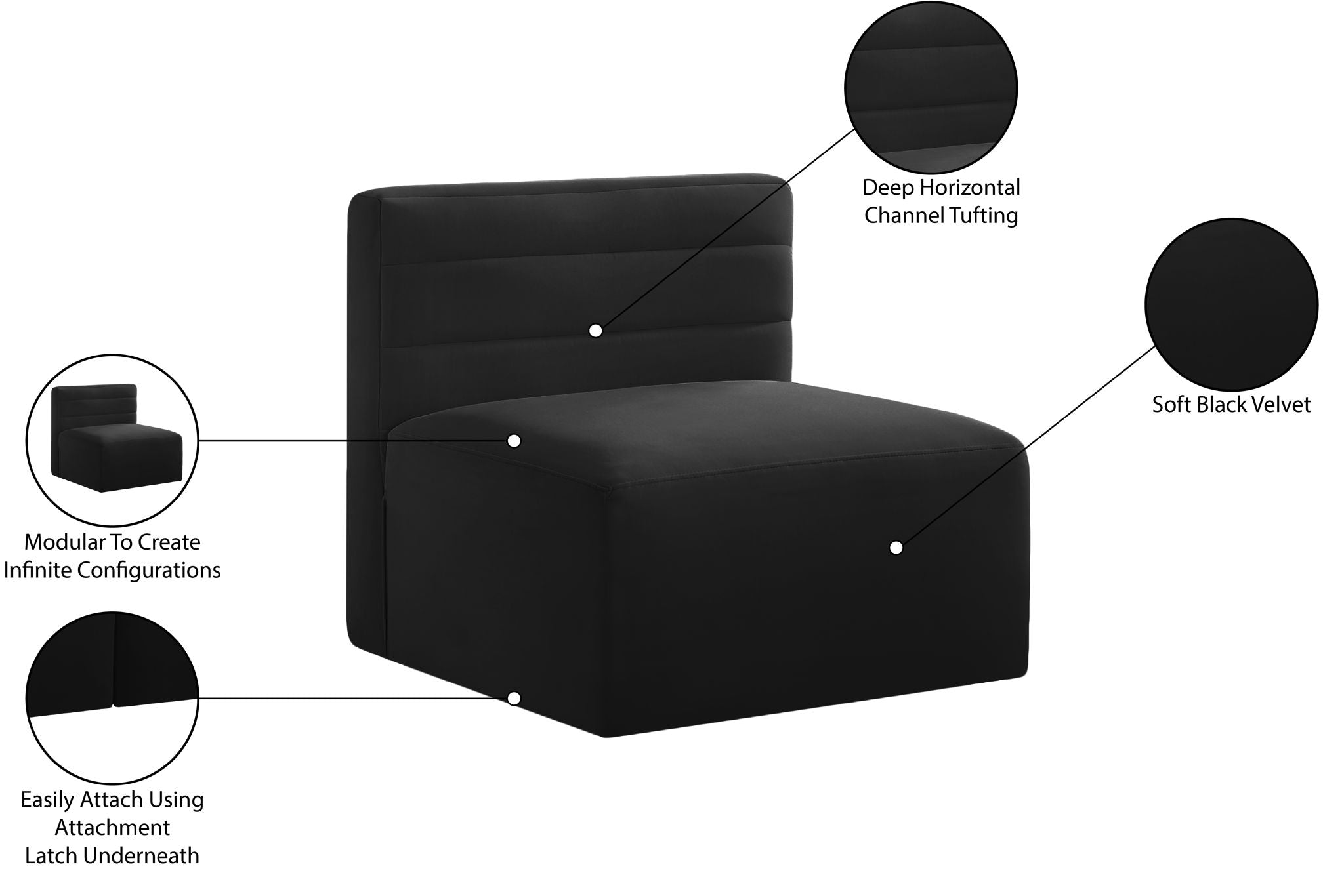 Quincy - Modular Armless Chair