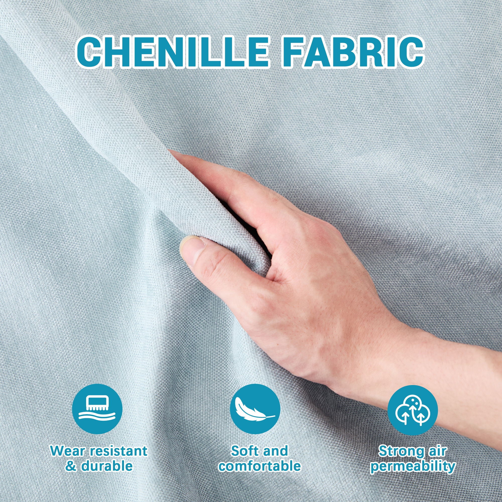 Stylish Sofa With Ottoman And Lumbar Pillows, Ergonomic Design