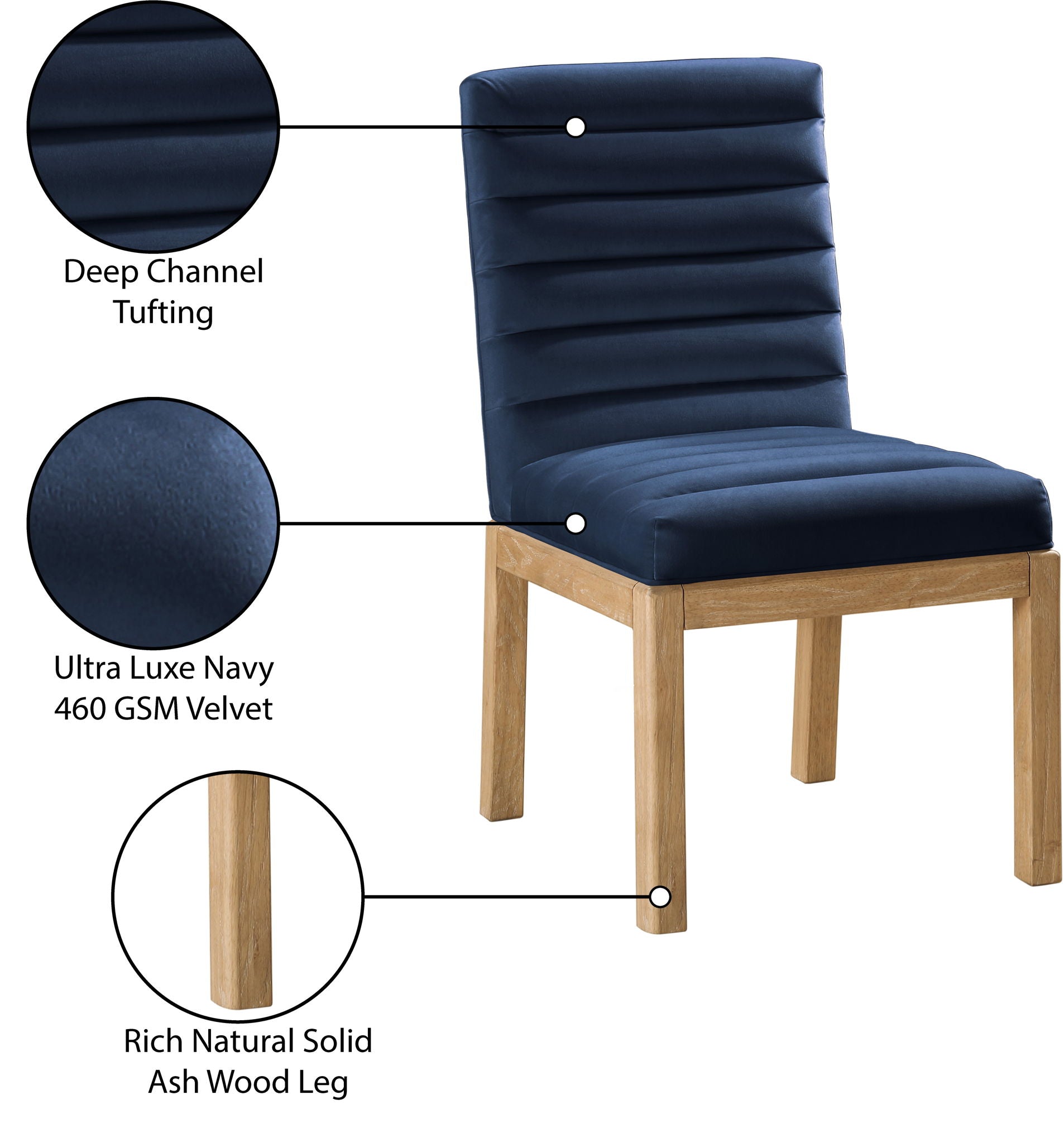 Evelyn - Dining Chair With Natural Legs
