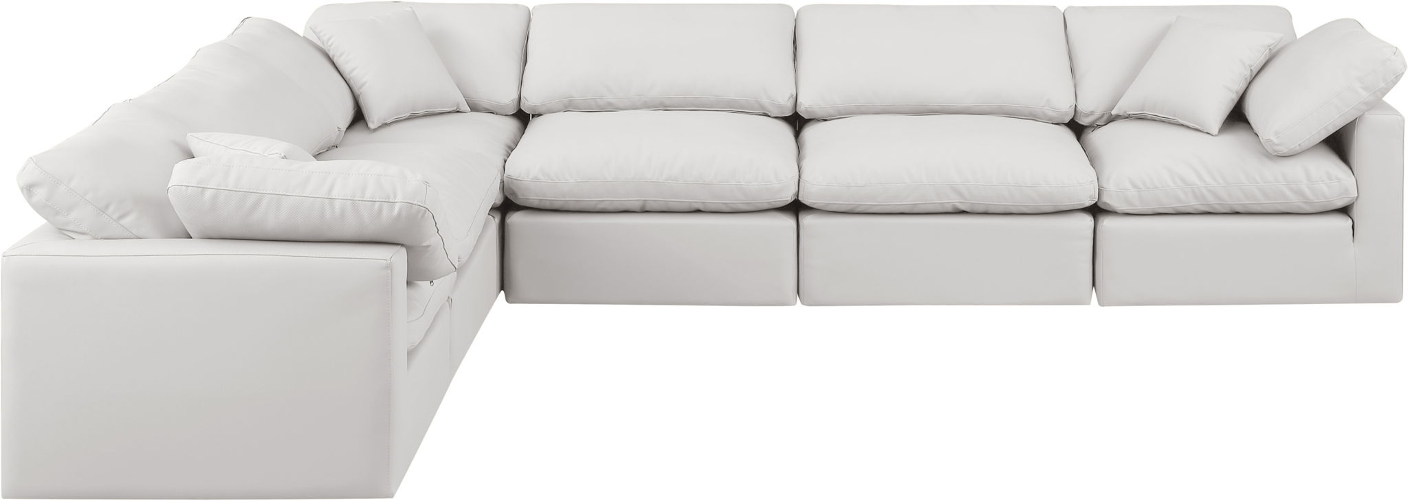 Indulge - Faux Leather 6 Piece Modular Corner Sectional