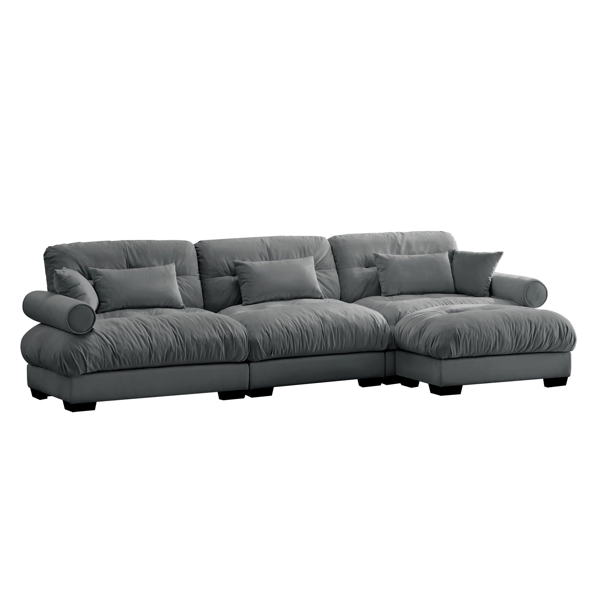 Super Comfort Oversized Modular Sectional Sofa With Movable Ottoman