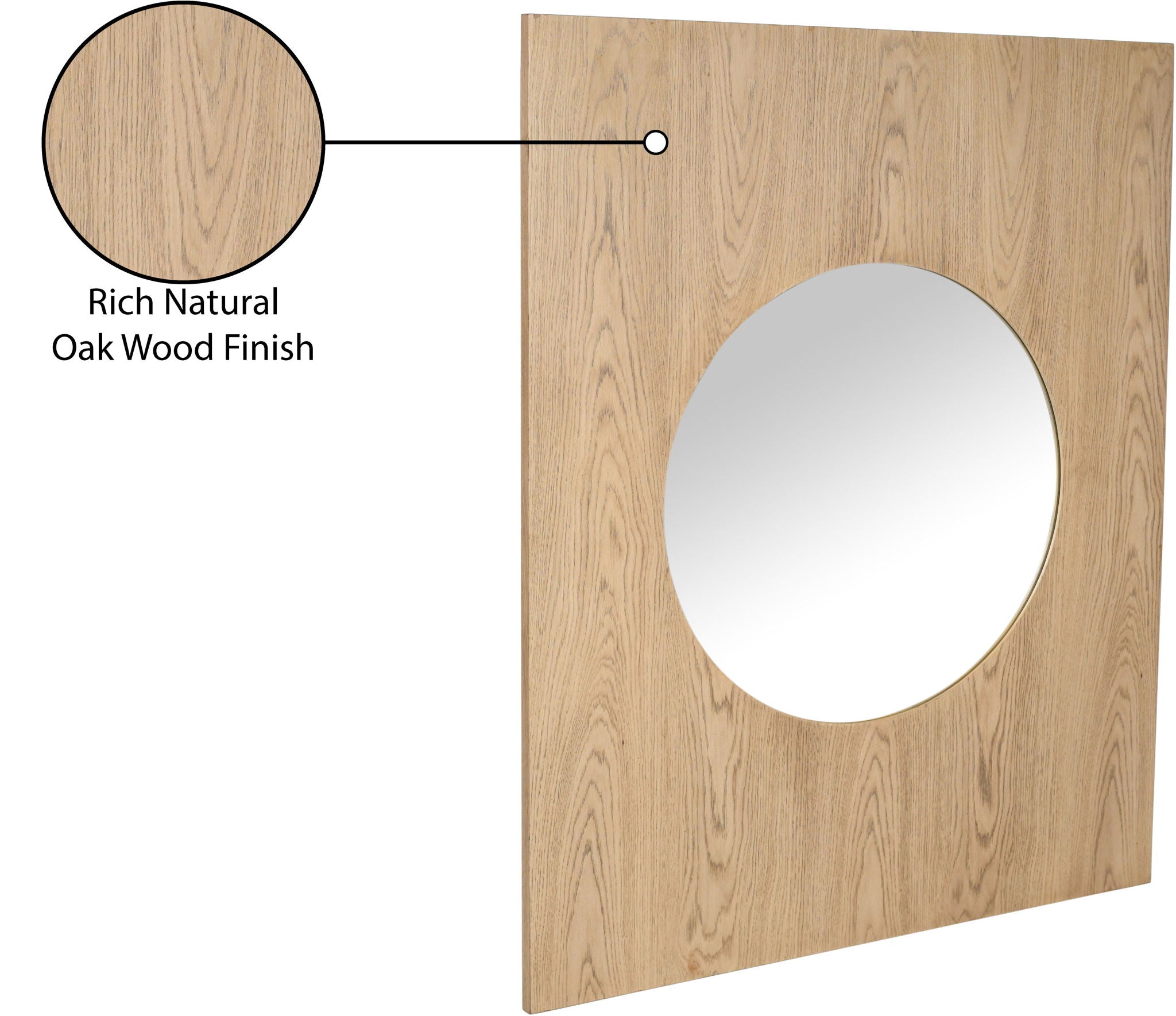 Optic - Oak Wood Frame Mirror