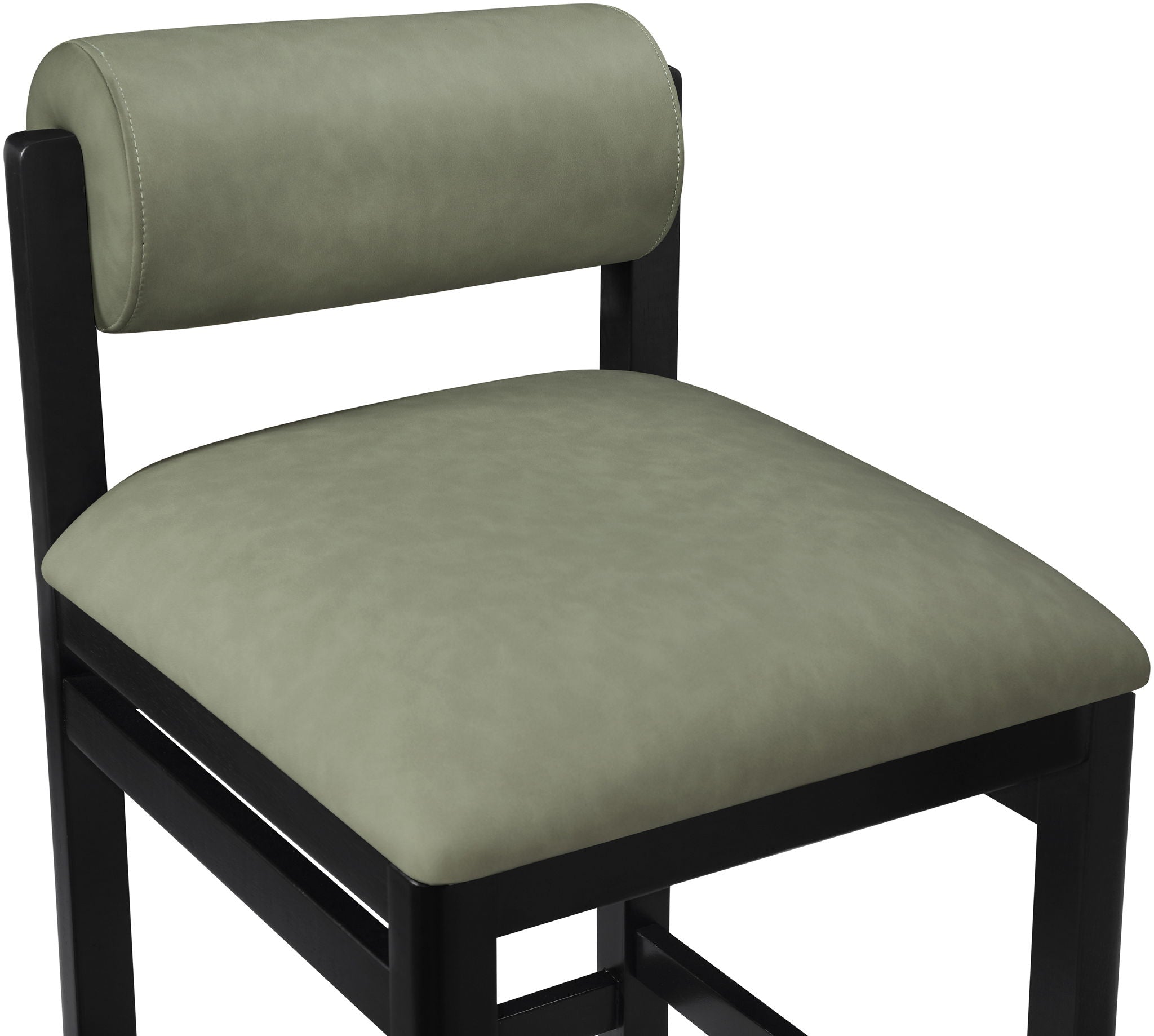 Roundhill - Faux Leather Counter Stool - Black Frame