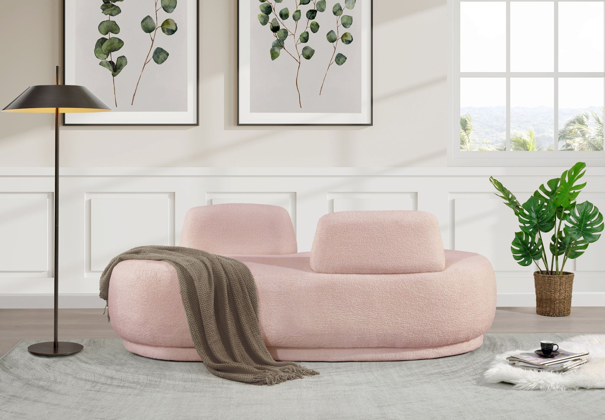 Argyle - Teddy Fabric Chaise / Loveseat