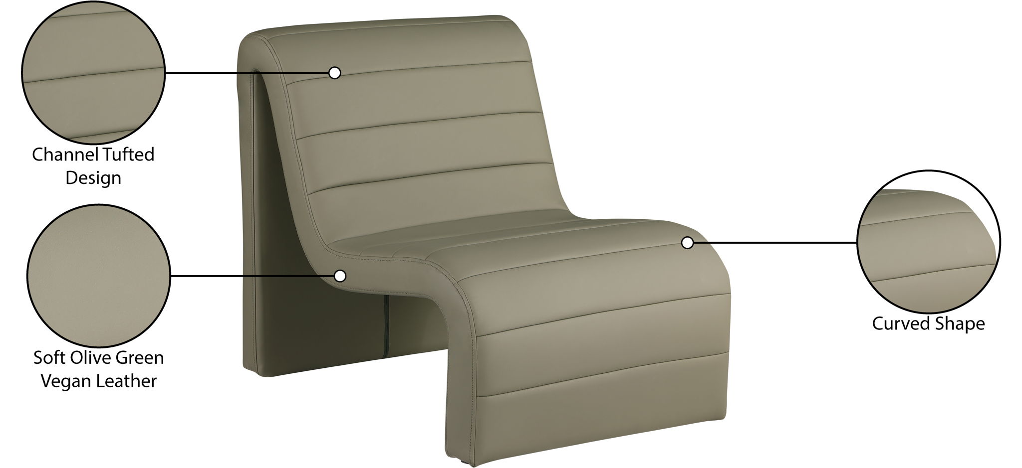 Ivy - Faux Leather Accent Chair