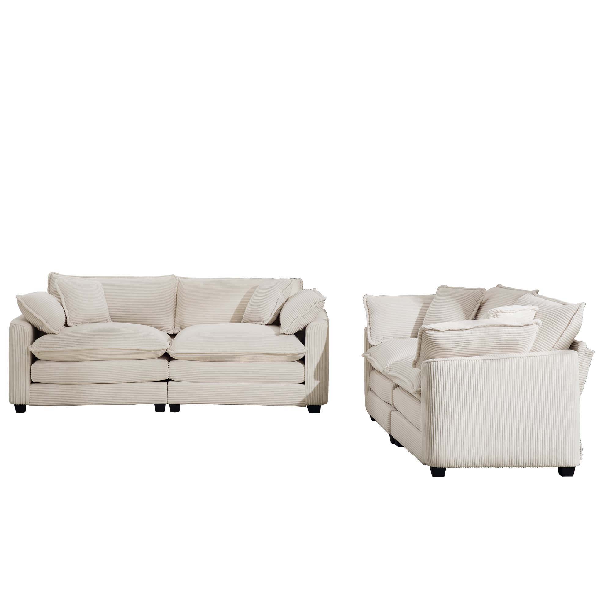 Elegant Oversized Sectional Sofa Set With Deep Seats And Flexible Layout