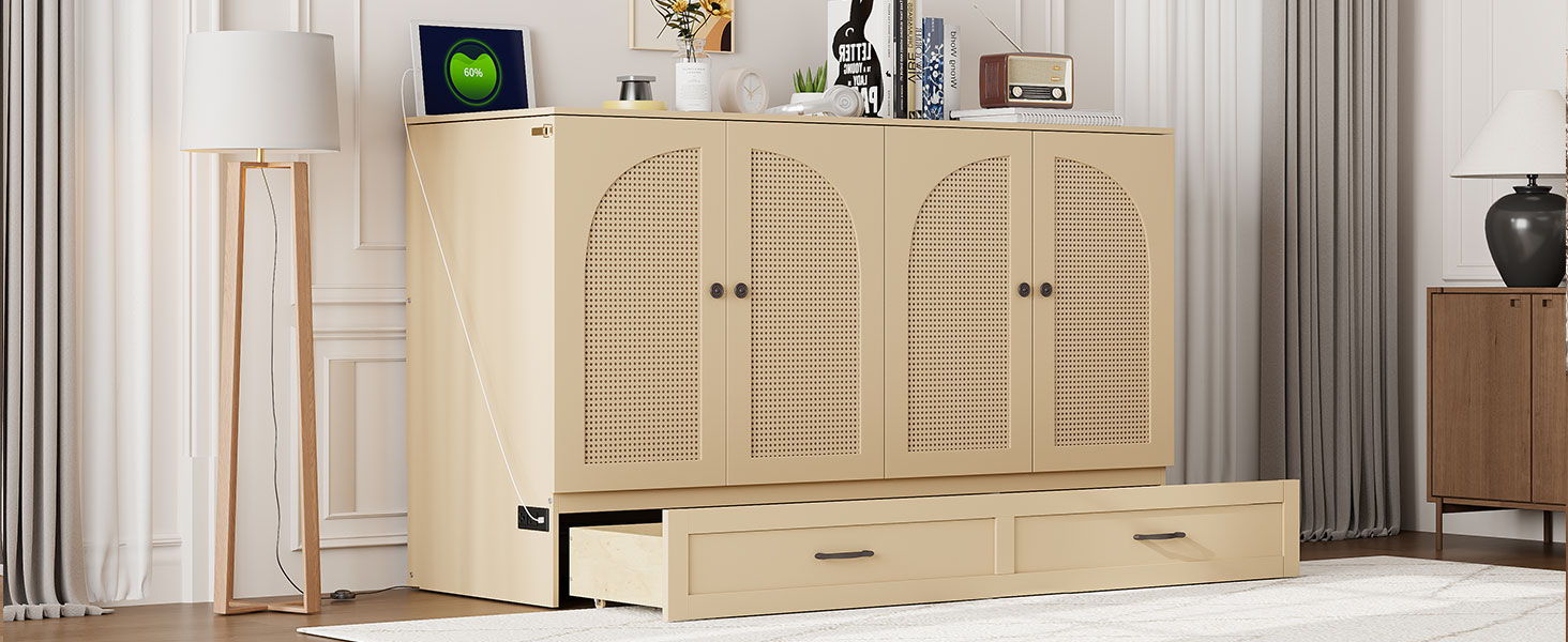 Murphy Bed With Large Drawers