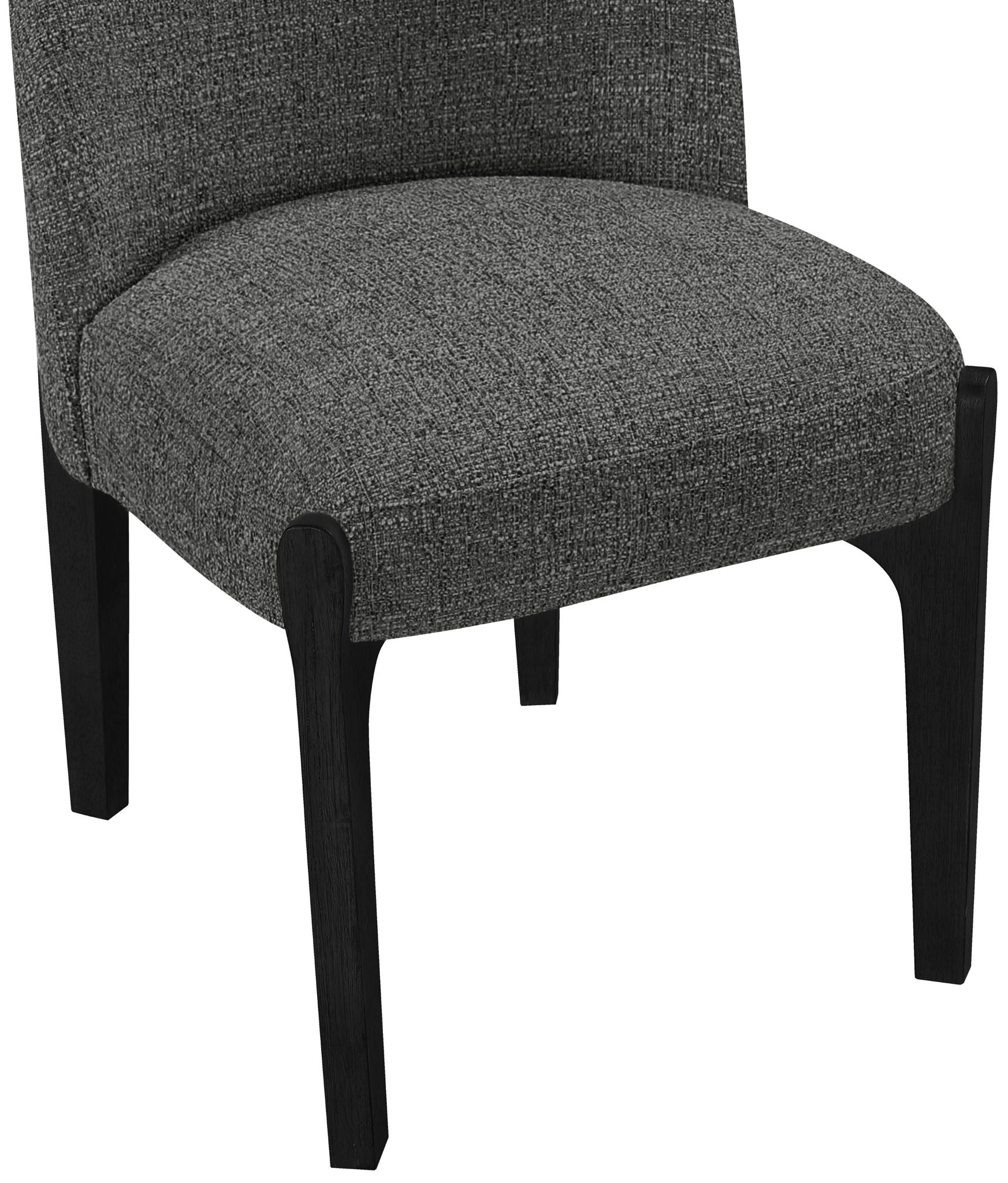 Torino - Upholstered Dining Chair With Brushed Black Base (Set of 2)