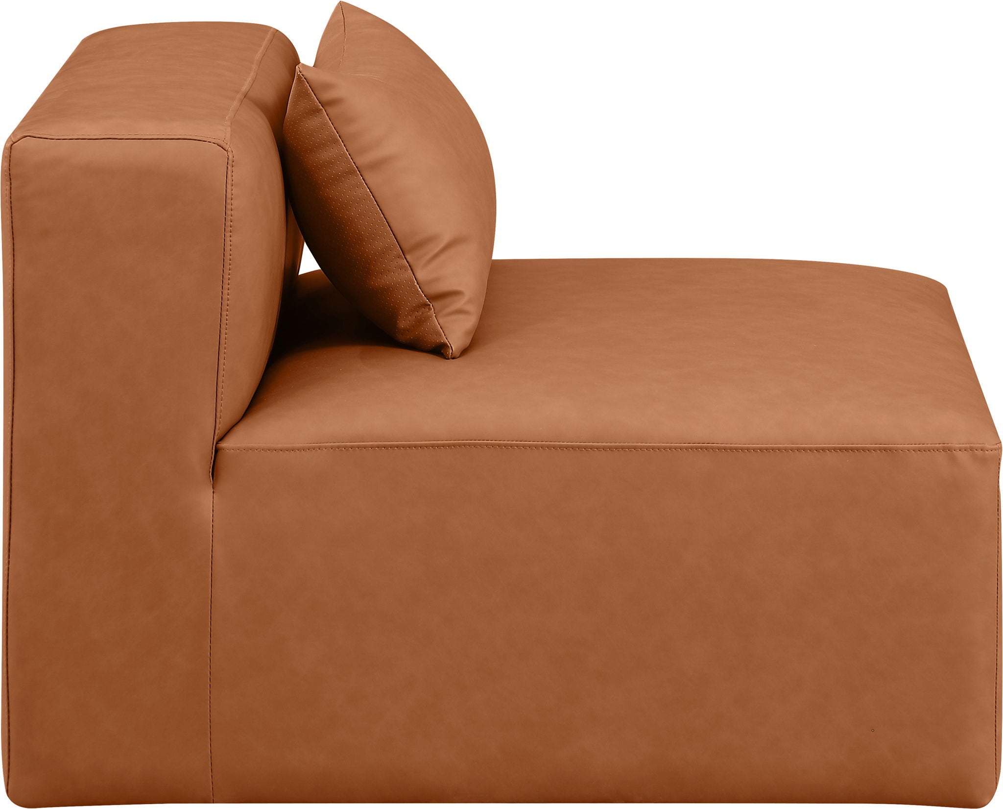 Cube - Armless Chair - Cognac