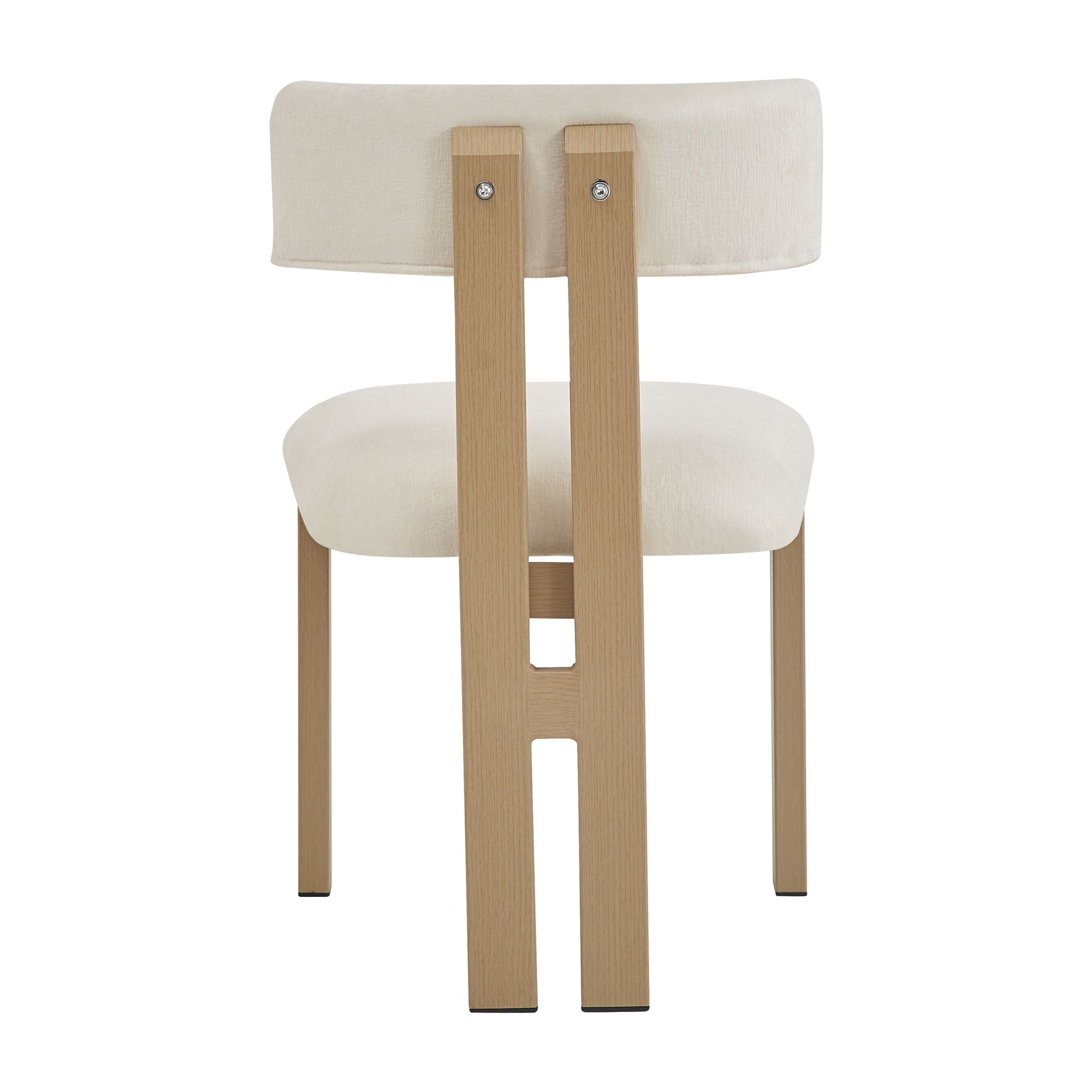 Modern Upholstered Armless Dining Chairs With Metal Legs