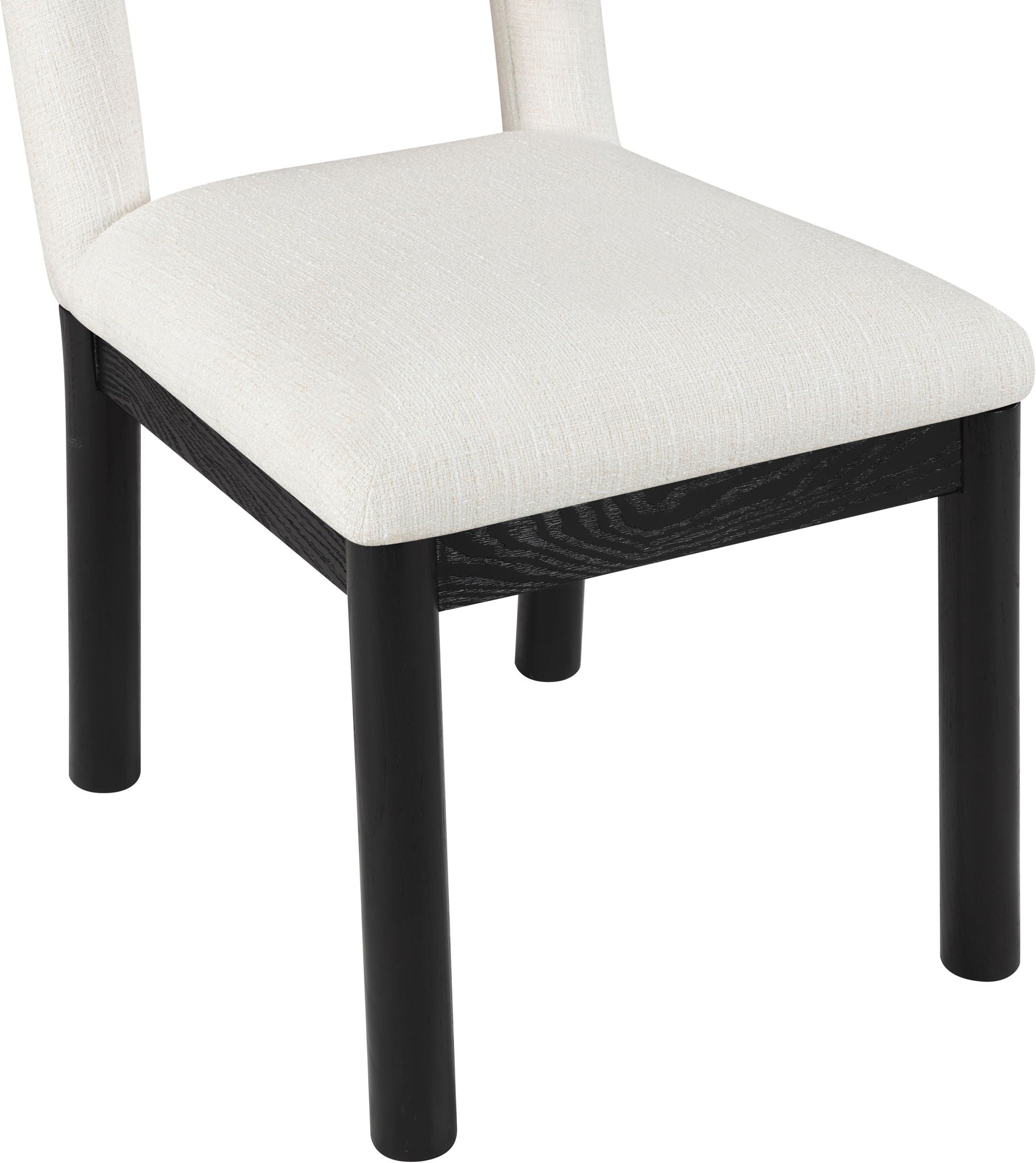 Conrad - Linen Dining Chair With Black Legs